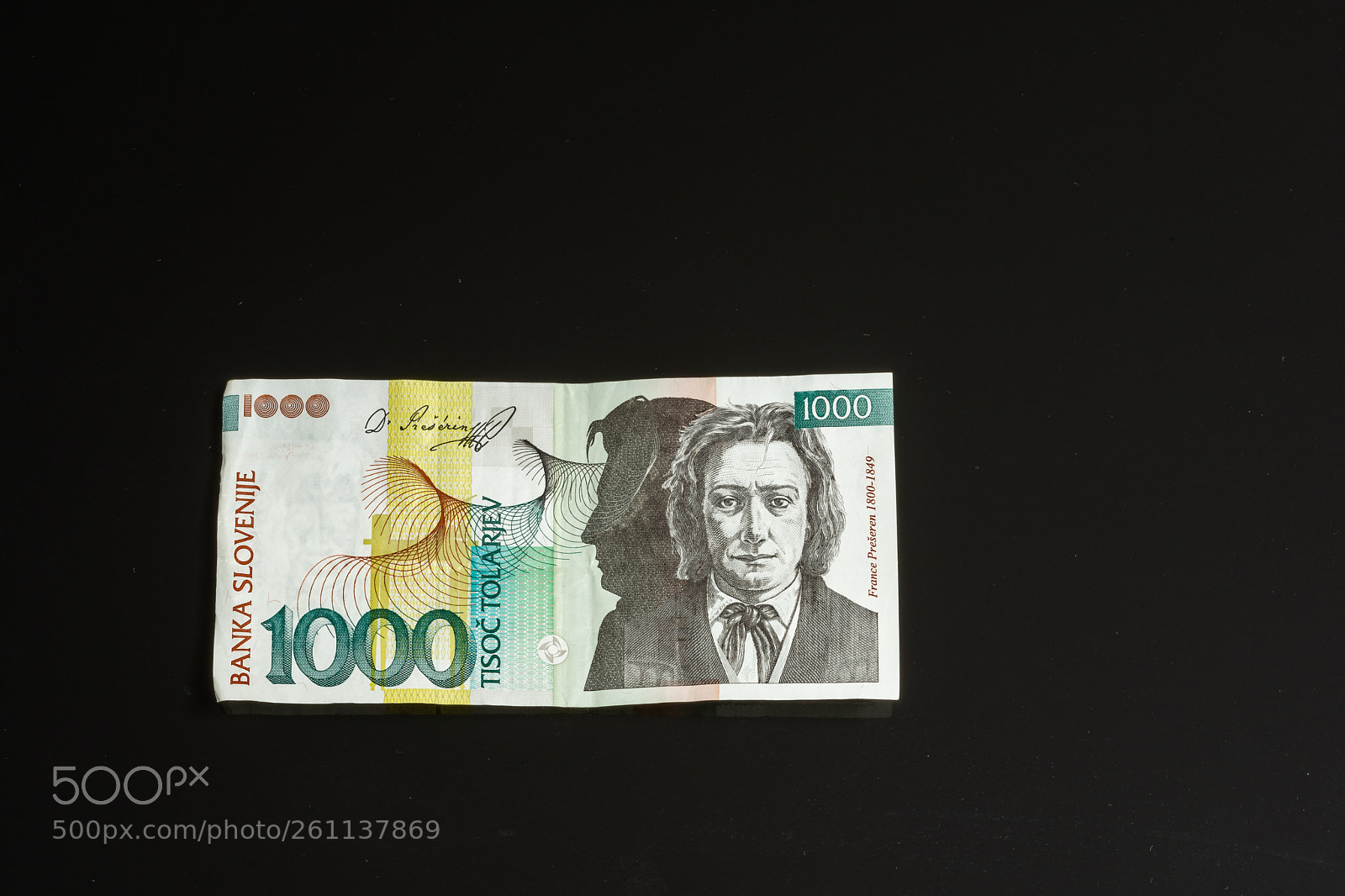 Nikon D850 sample photo. 1000 tolar bill of photography