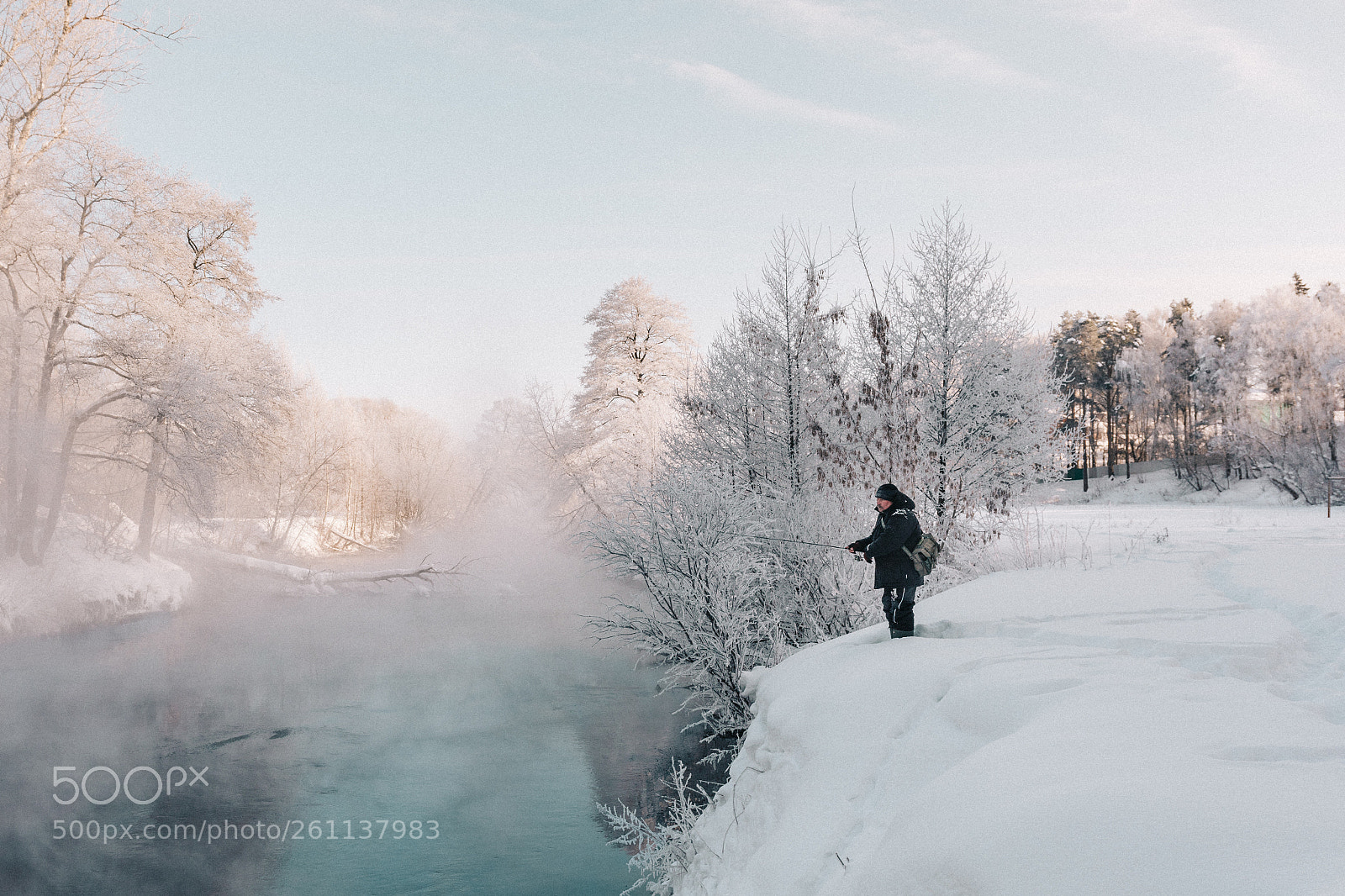 Canon EOS 5D Mark IV sample photo. Fishing in -18 c photography