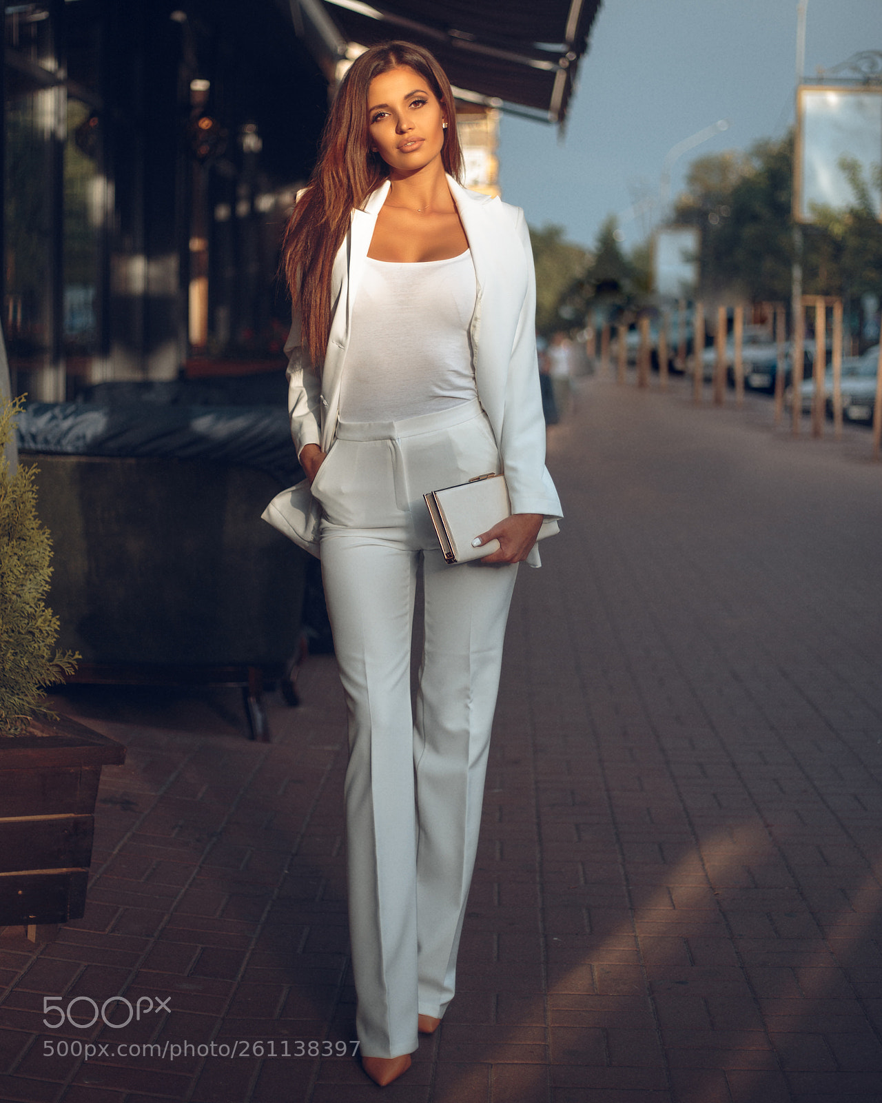 Canon EOS 6D sample photo. Lady in white suit photography