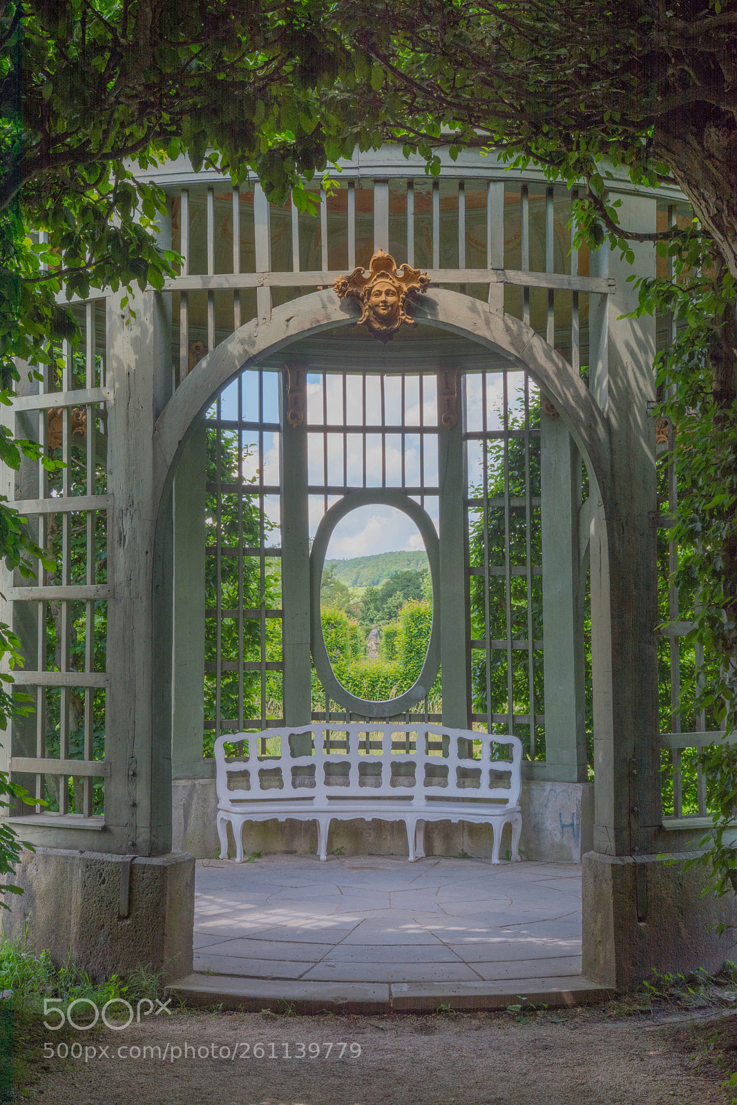 Nikon D7100 sample photo. Bench in the garden photography
