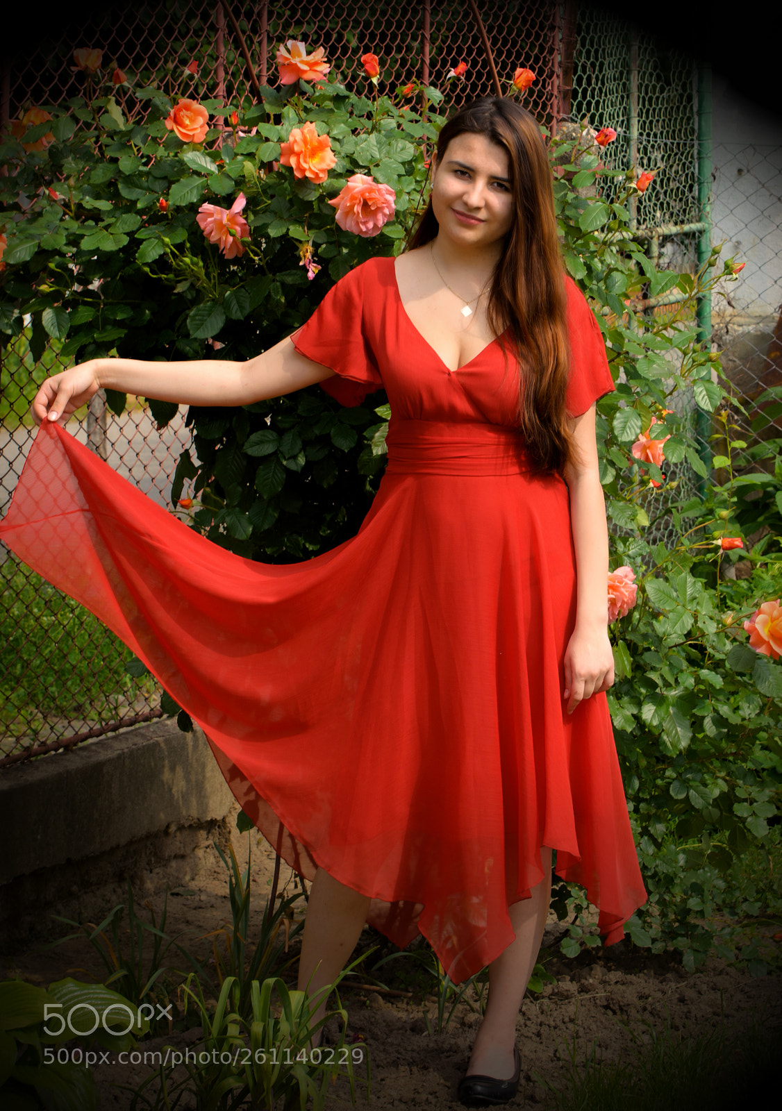 Nikon D5100 sample photo. Young lady in red photography
