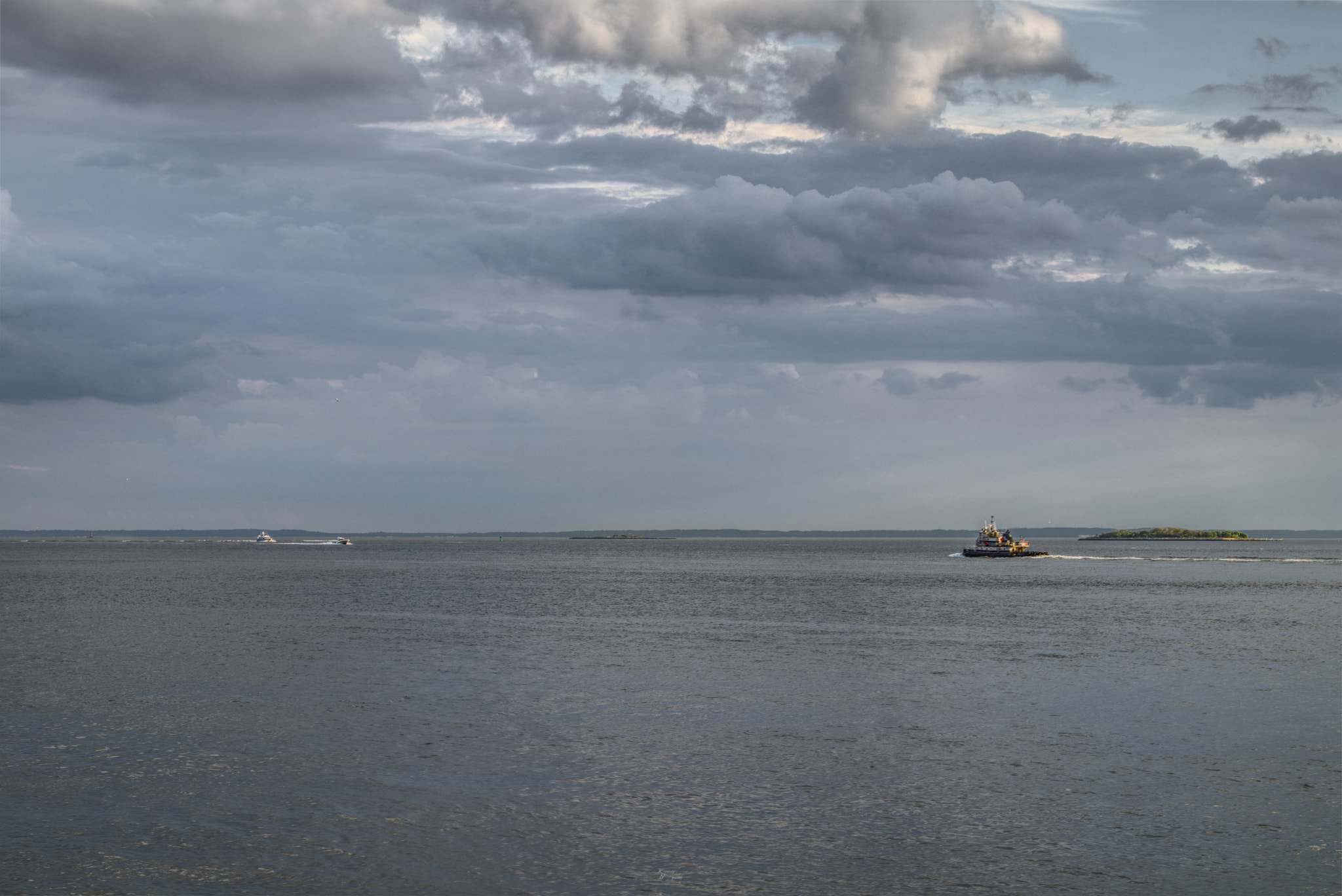 Canon EOS M5 sample photo. Tug boat heading out photography