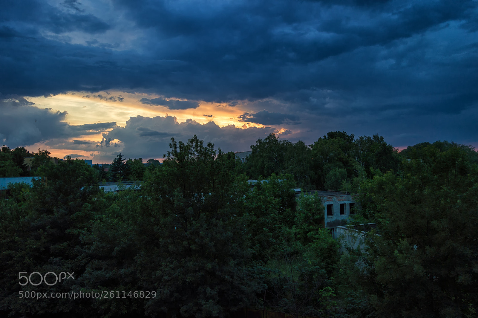 Nikon D3200 sample photo. Sunset hidden in cloudy photography