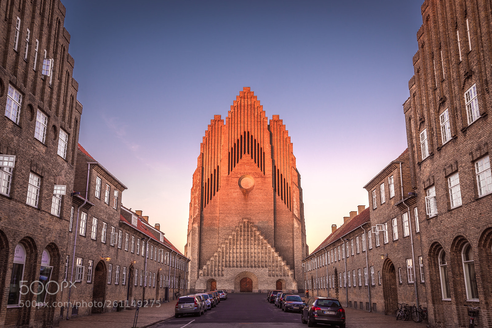 Nikon D600 sample photo. Grundtvig church at sunset photography