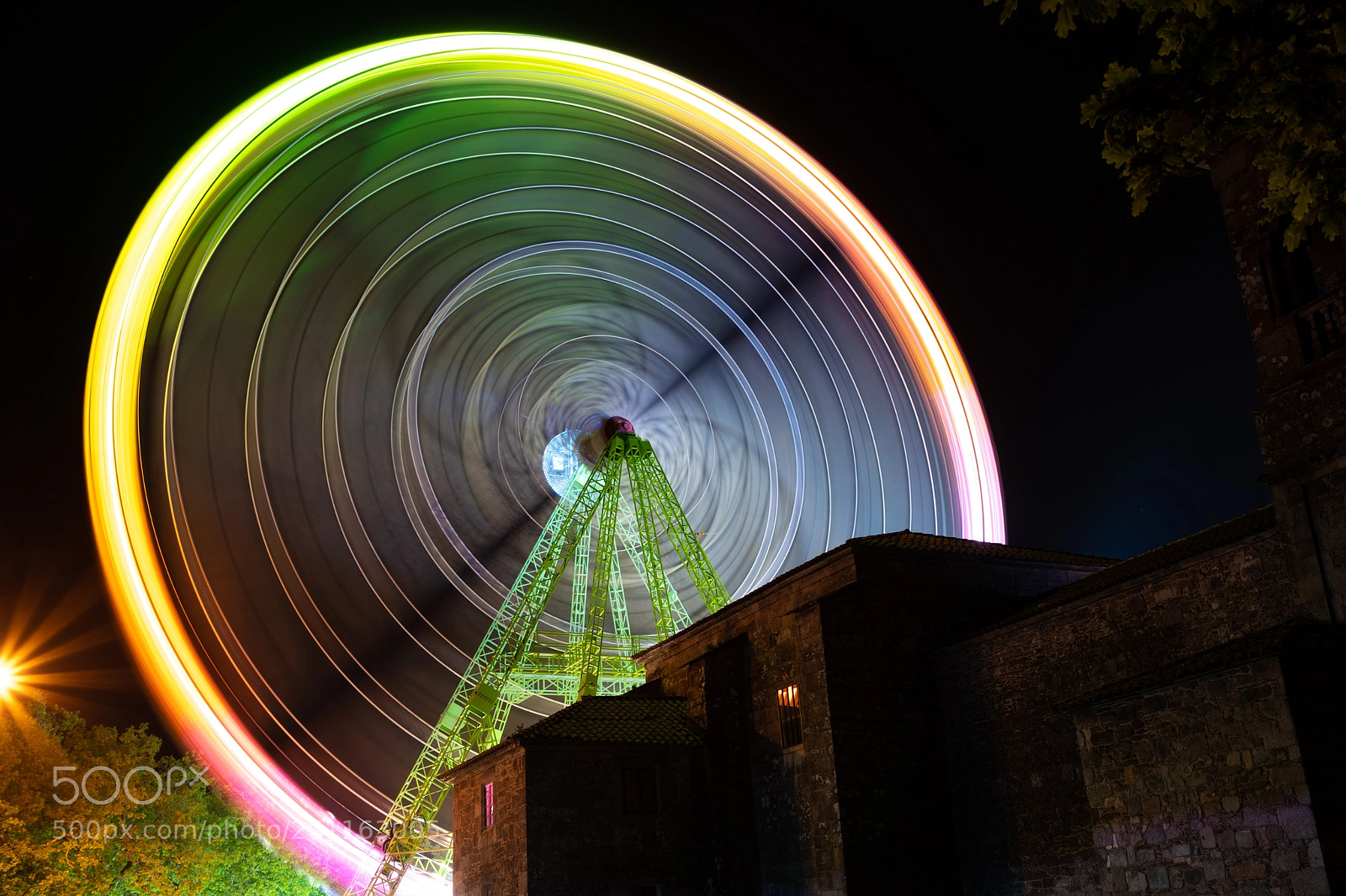 Sony a7 III sample photo. Light wheel photography