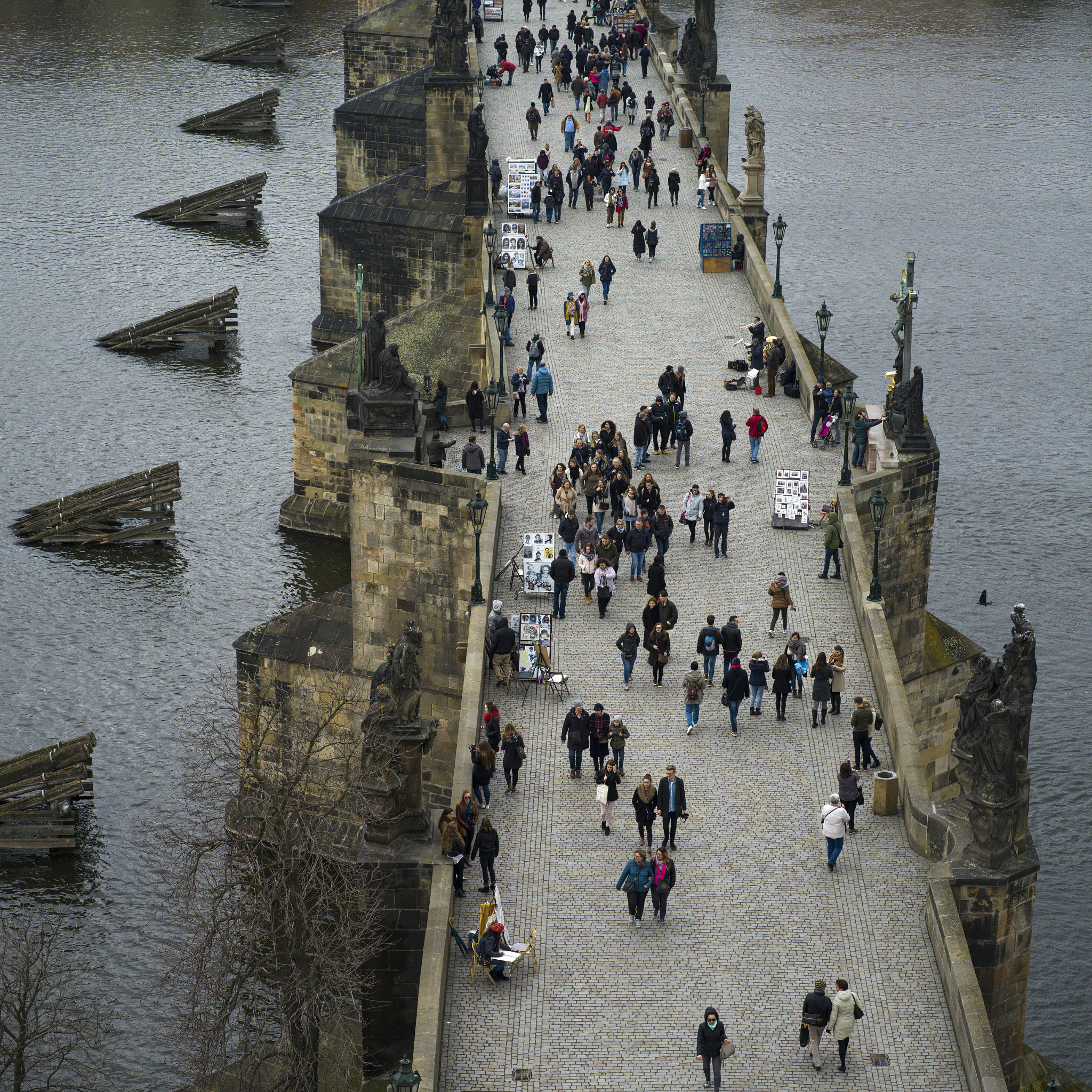 Hasselblad X1D-50c sample photo. Tourists walking on charles bridge viewed from old town bridge t photography