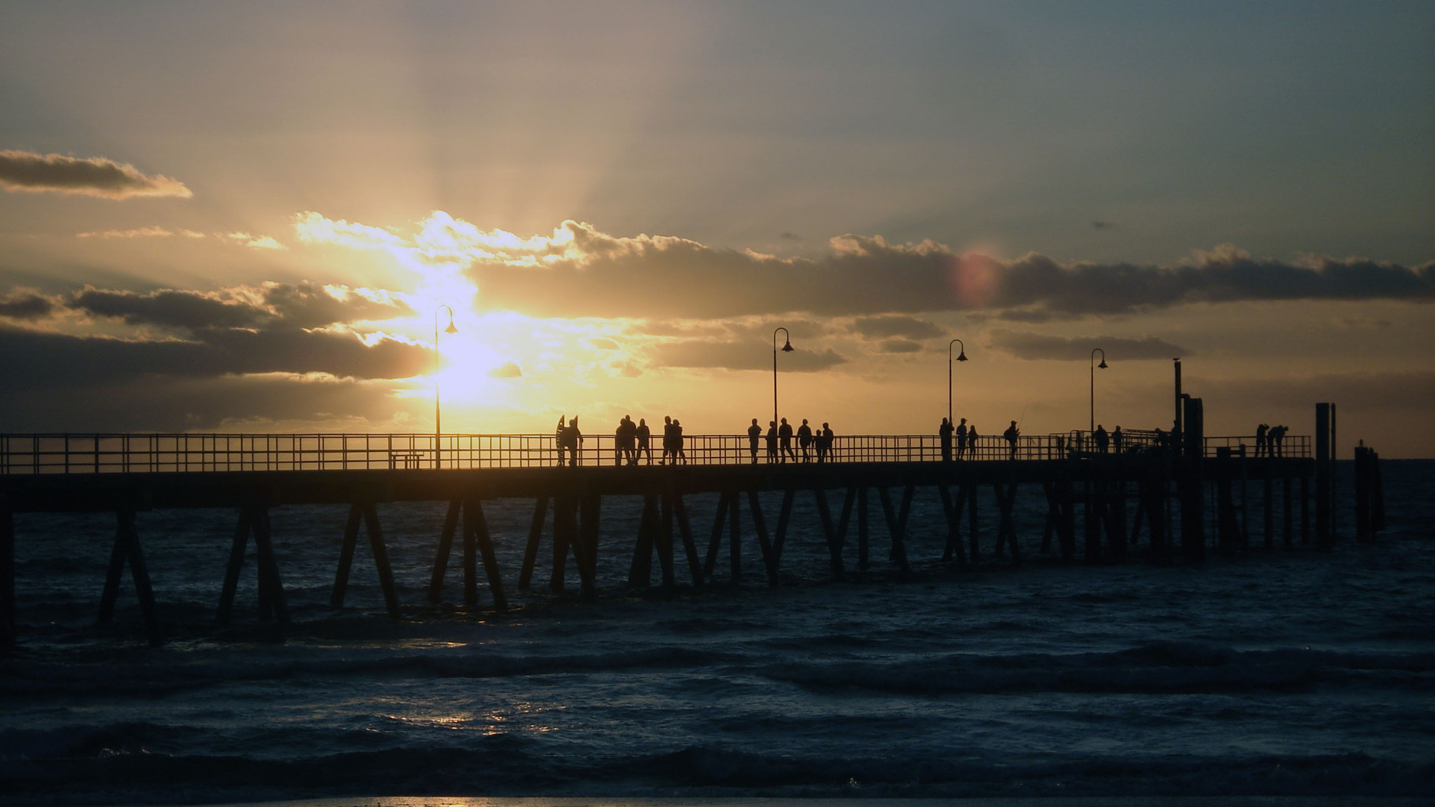 Sony DSC-W30 sample photo. Glenelg sunset photography