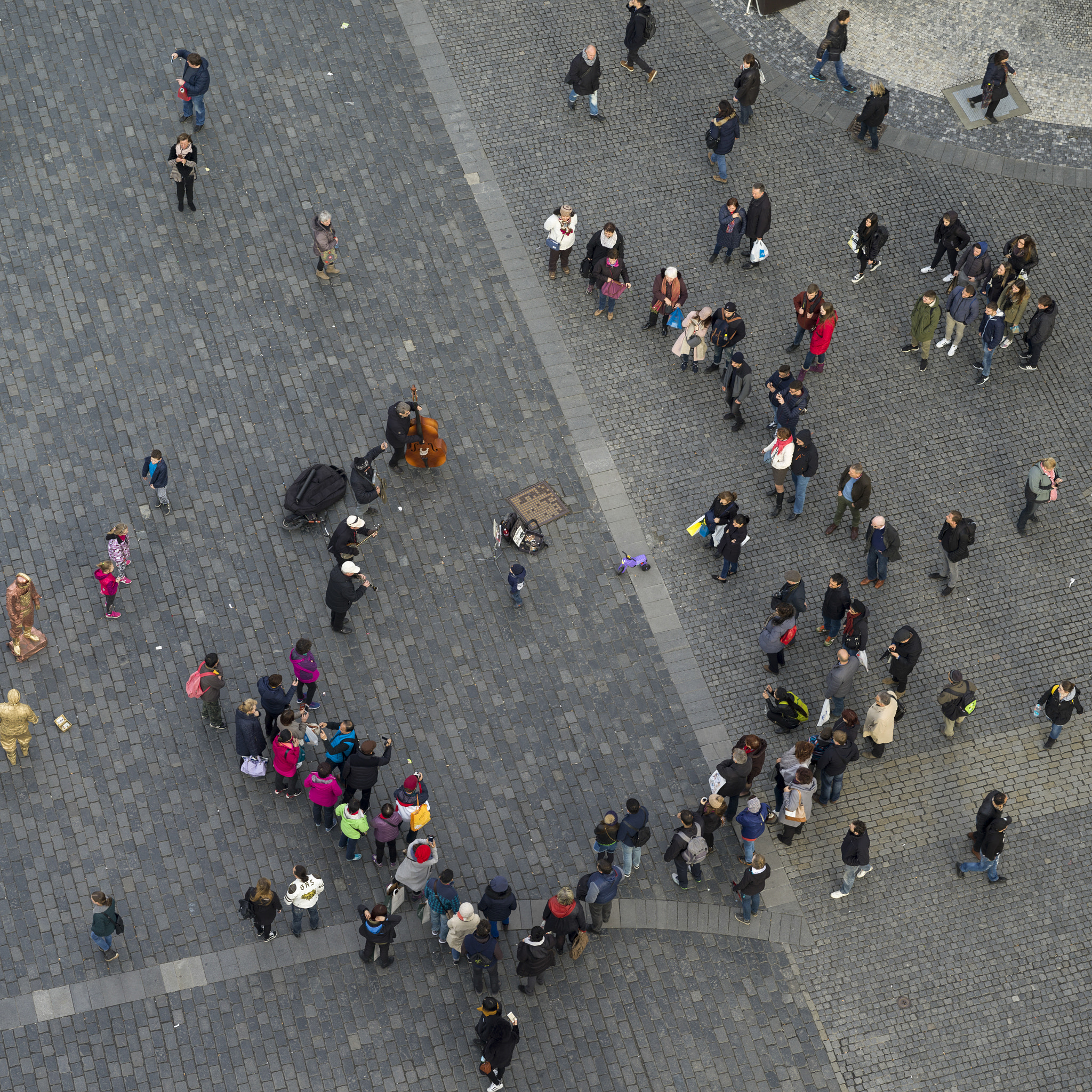 Hasselblad X1D-50c sample photo. High angle view of tourists at old town square, old town, prague photography