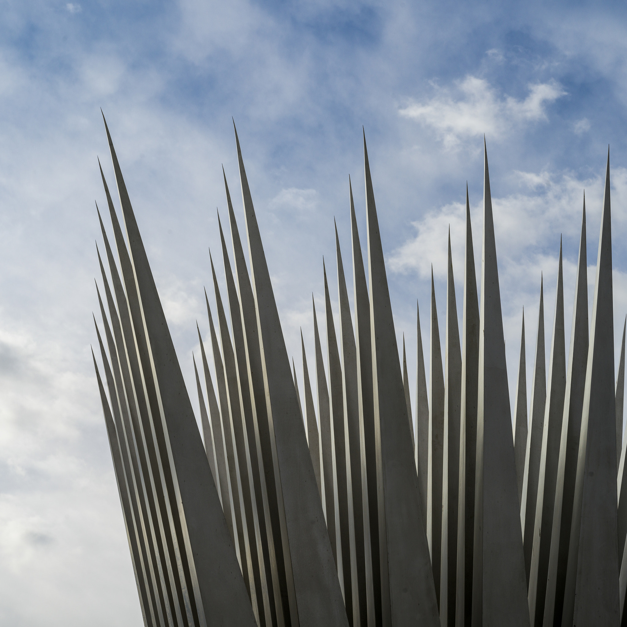 Hasselblad X1D-50c sample photo. Close-up of pointed metal sculpture, prague, czech republic photography