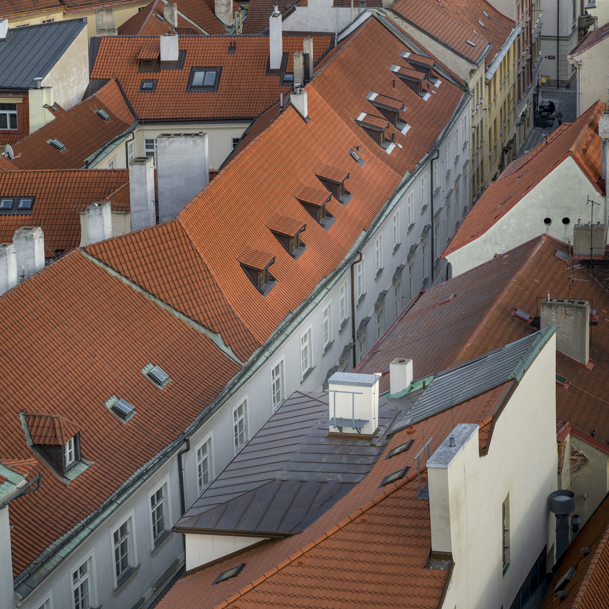 Hasselblad X1D-50c sample photo. High angle view of building rooftops at old town square, old tow photography