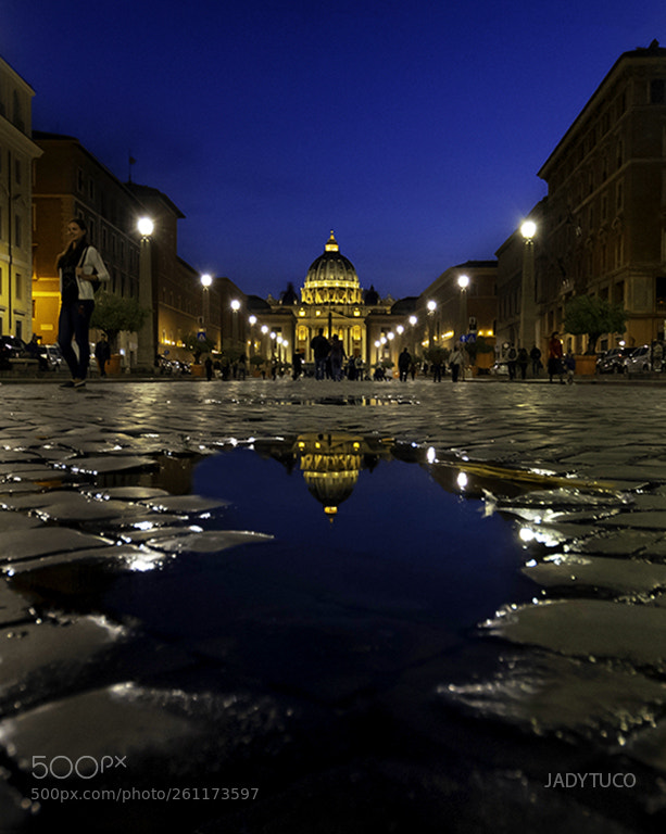 Nikon D750 sample photo. Vatican blue hour photography