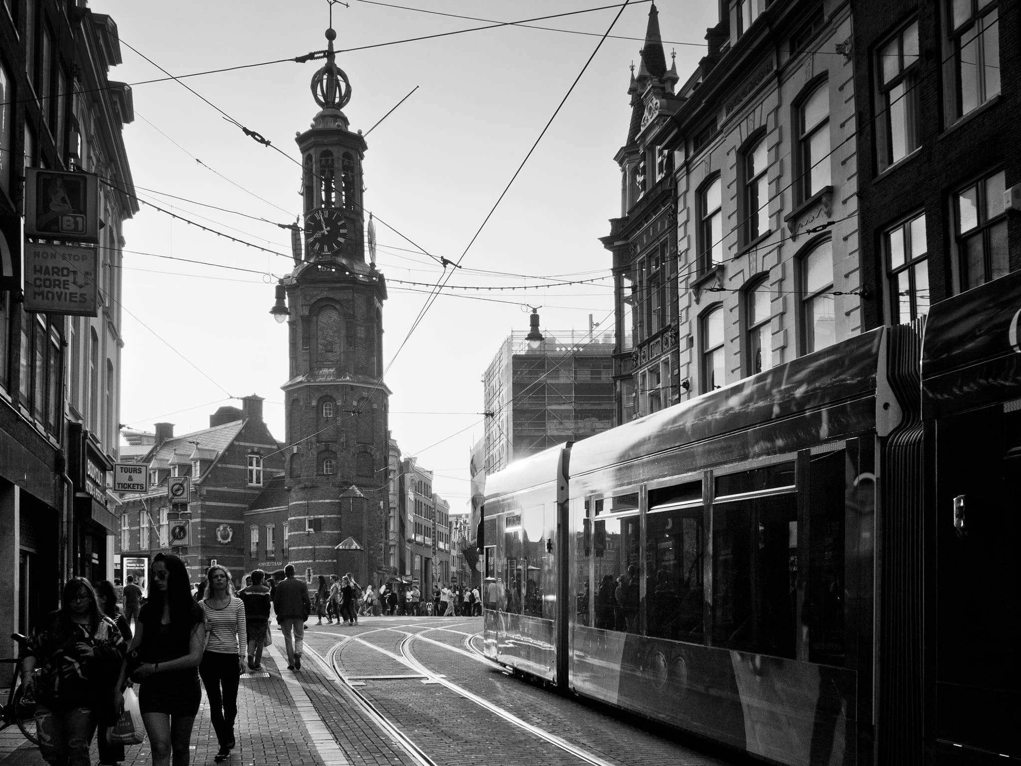Olympus PEN E-PM2 sample photo. Amsterdam b&w photography