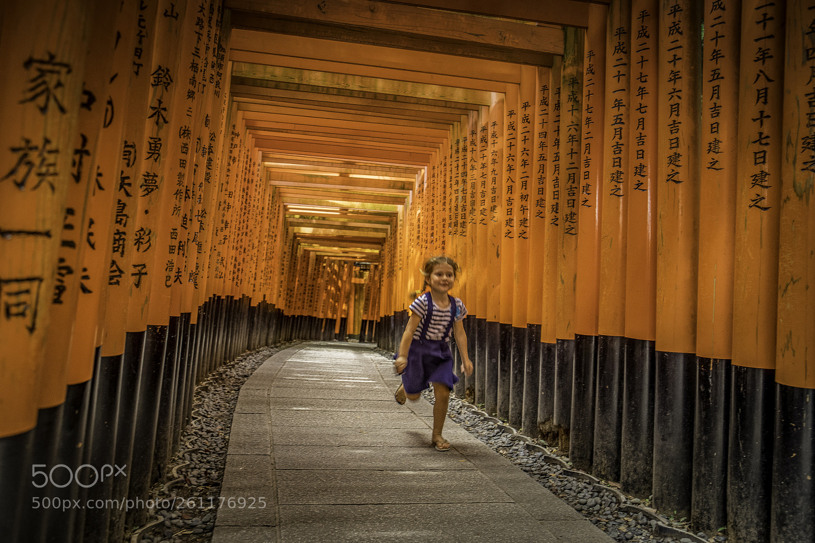 Sony a7 III sample photo. Running through shrine torii photography
