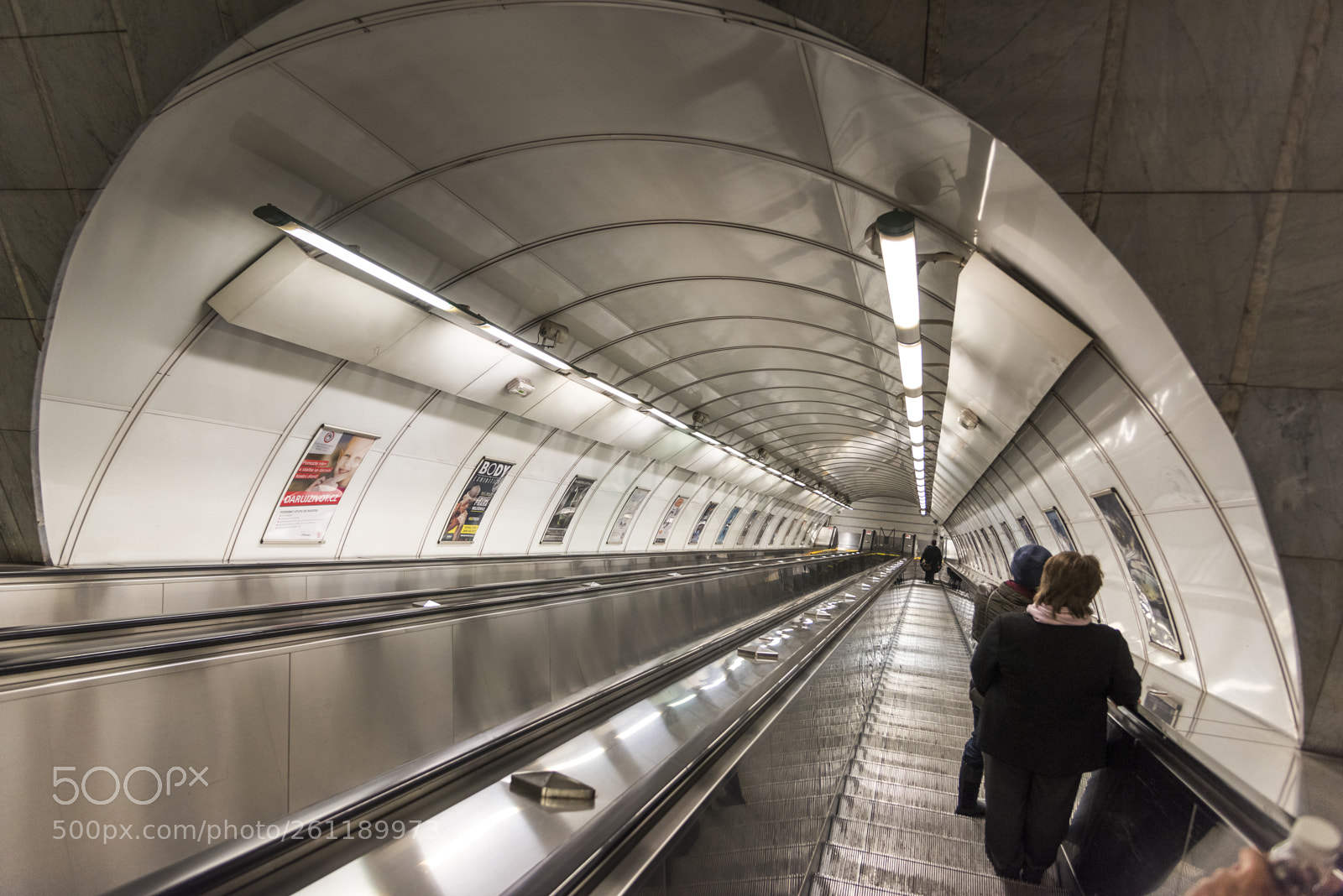 Nikon D810 sample photo. People on escalator in photography
