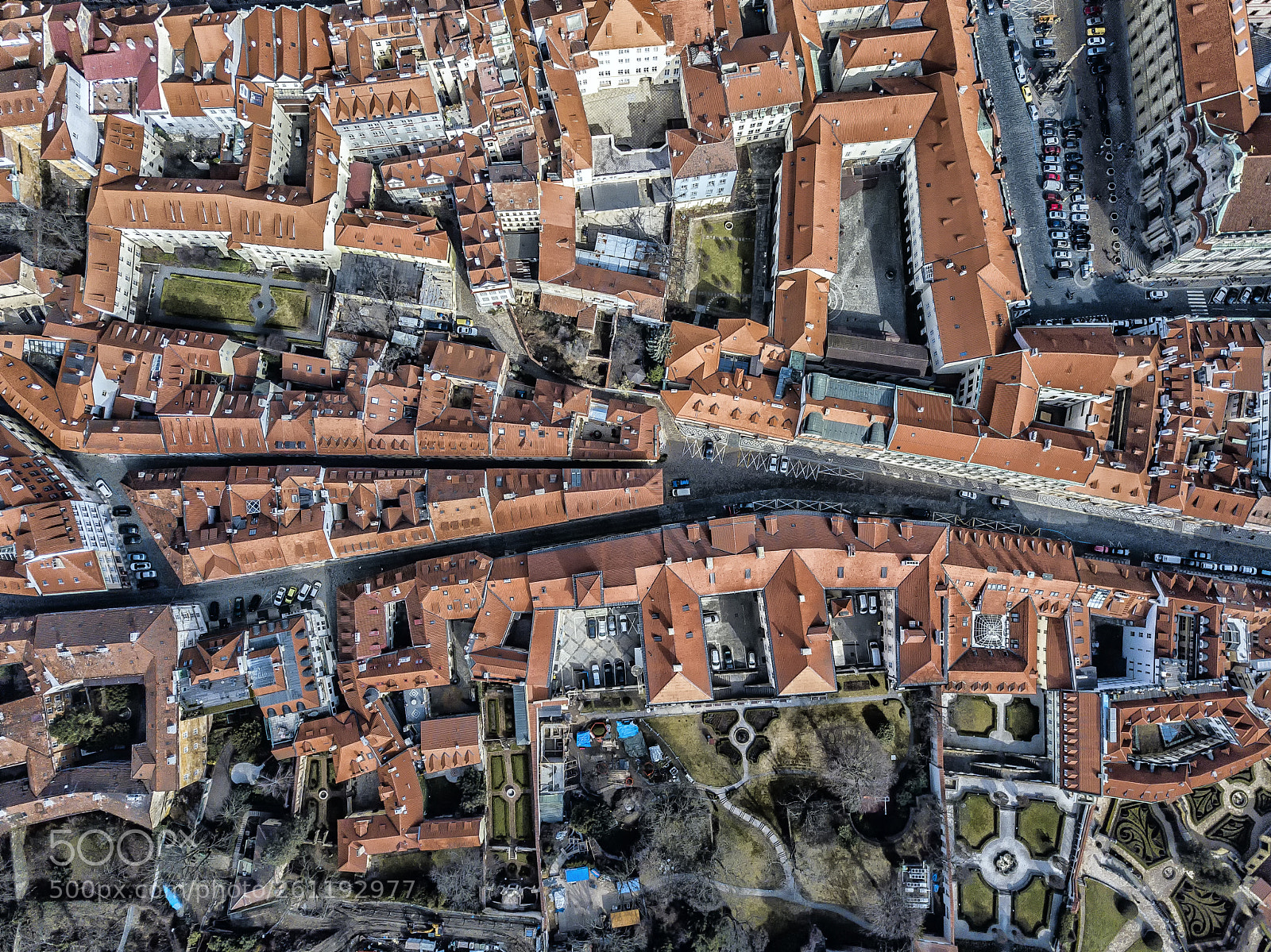 DJI FC220 sample photo. Prague aerial houses streets photography