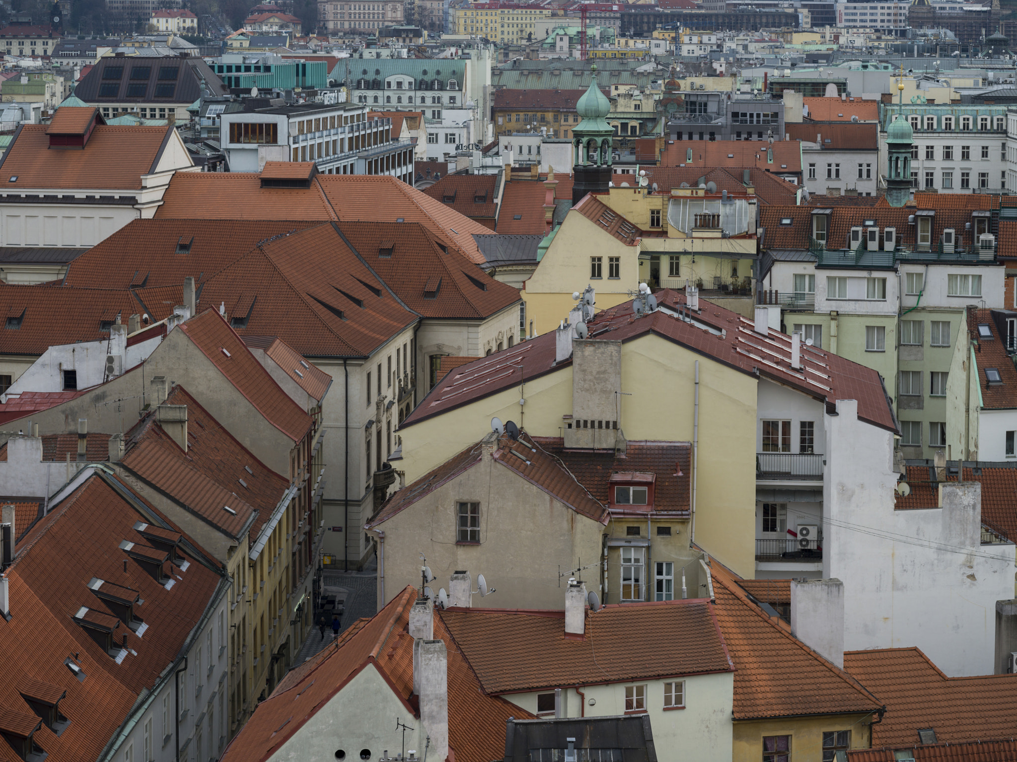 Hasselblad X1D-50c sample photo. City buildings viewed from old town hall tower, old town square, photography