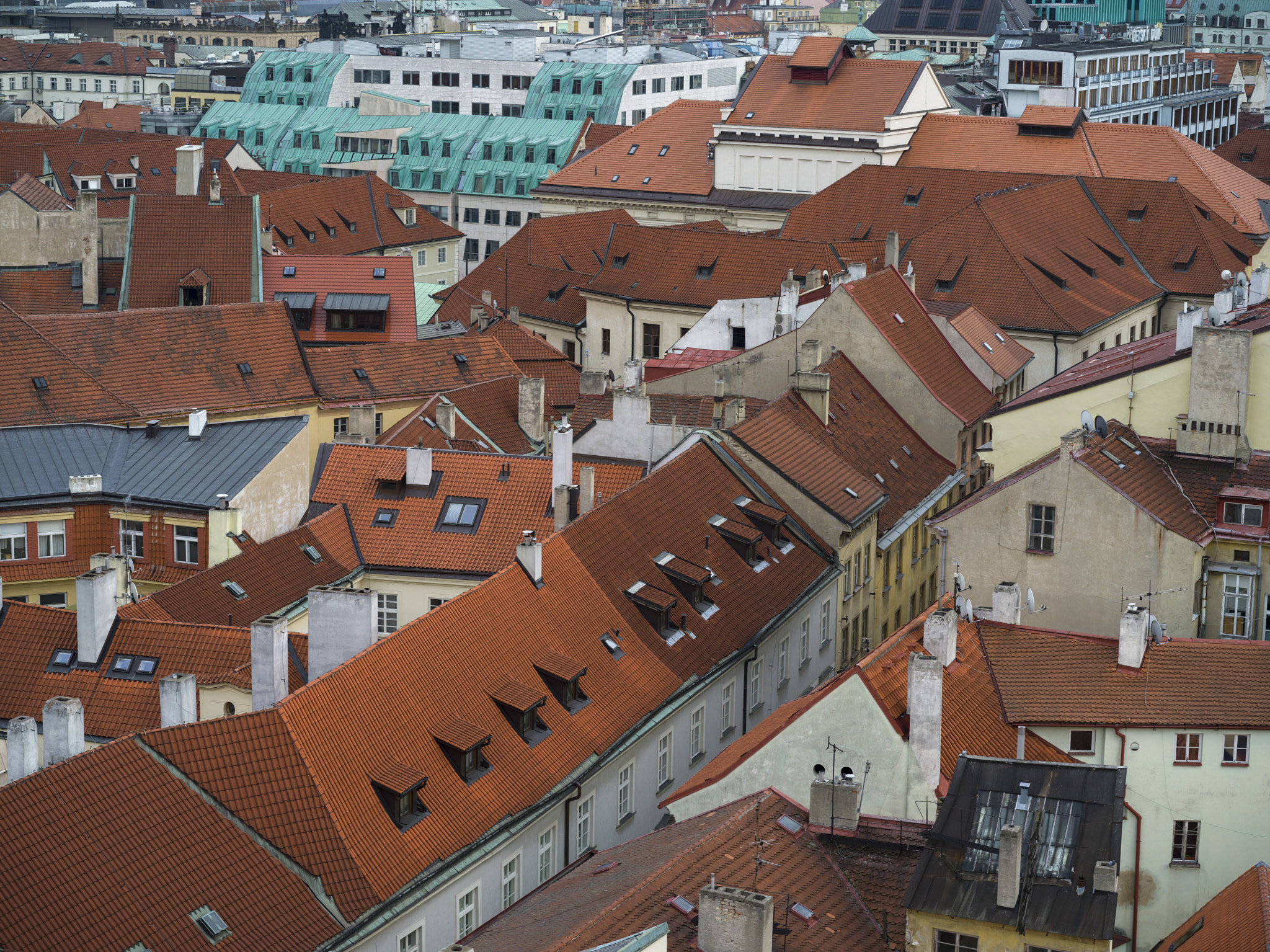 Hasselblad X1D-50c sample photo. City buildings viewed from old town hall tower, old town square, photography