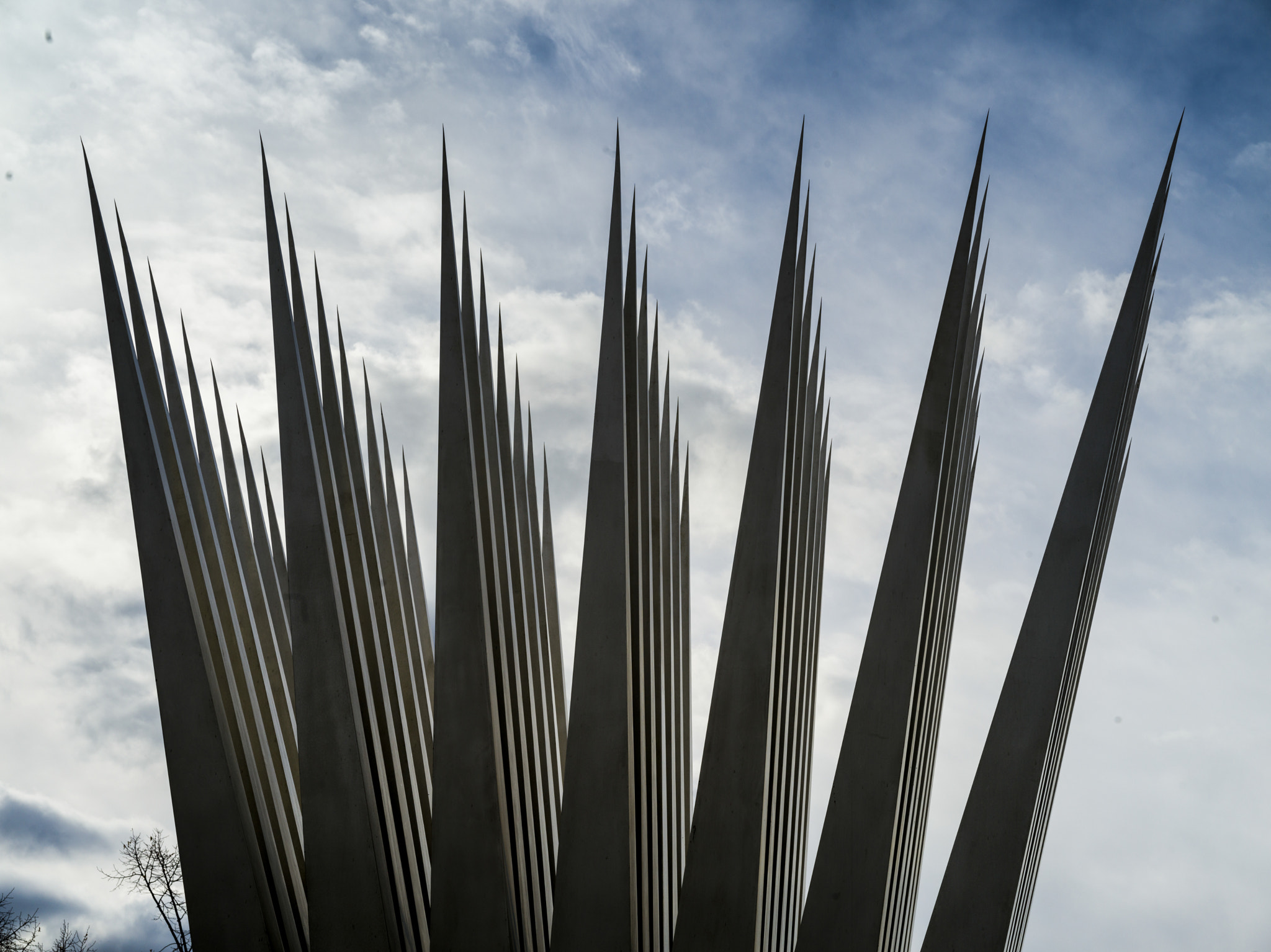 Hasselblad X1D-50c sample photo. High section view of house of the suicide sculpture, jan palach photography