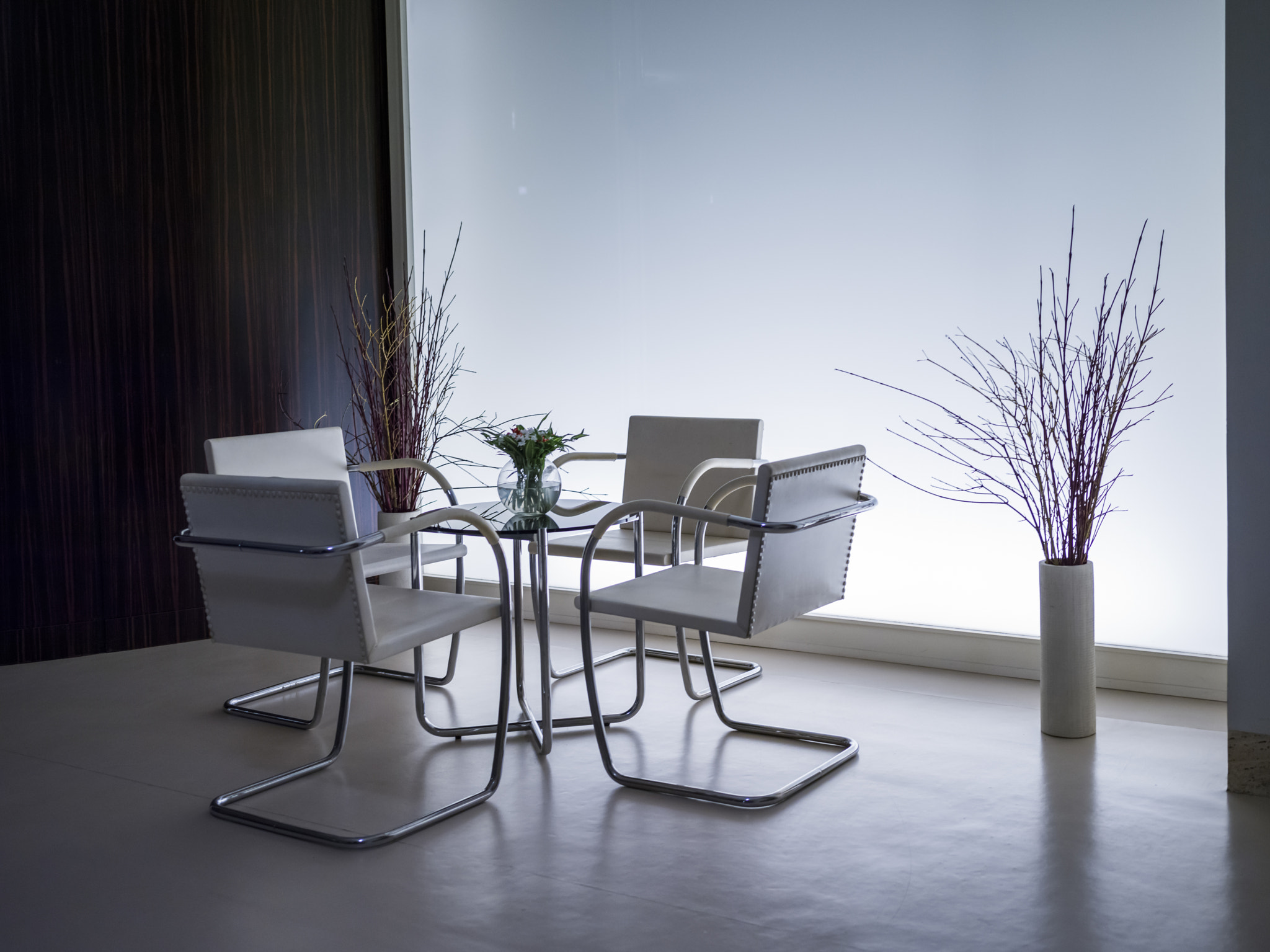 Hasselblad X1D-50c sample photo. Table and chairs, villa tugendhat, brno, czech republic photography
