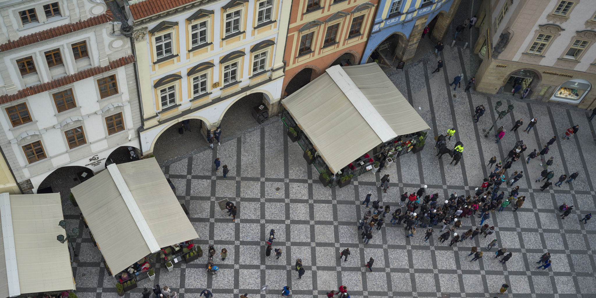 Hasselblad X1D-50c sample photo. High angle view of old town square, prague, czech republic photography