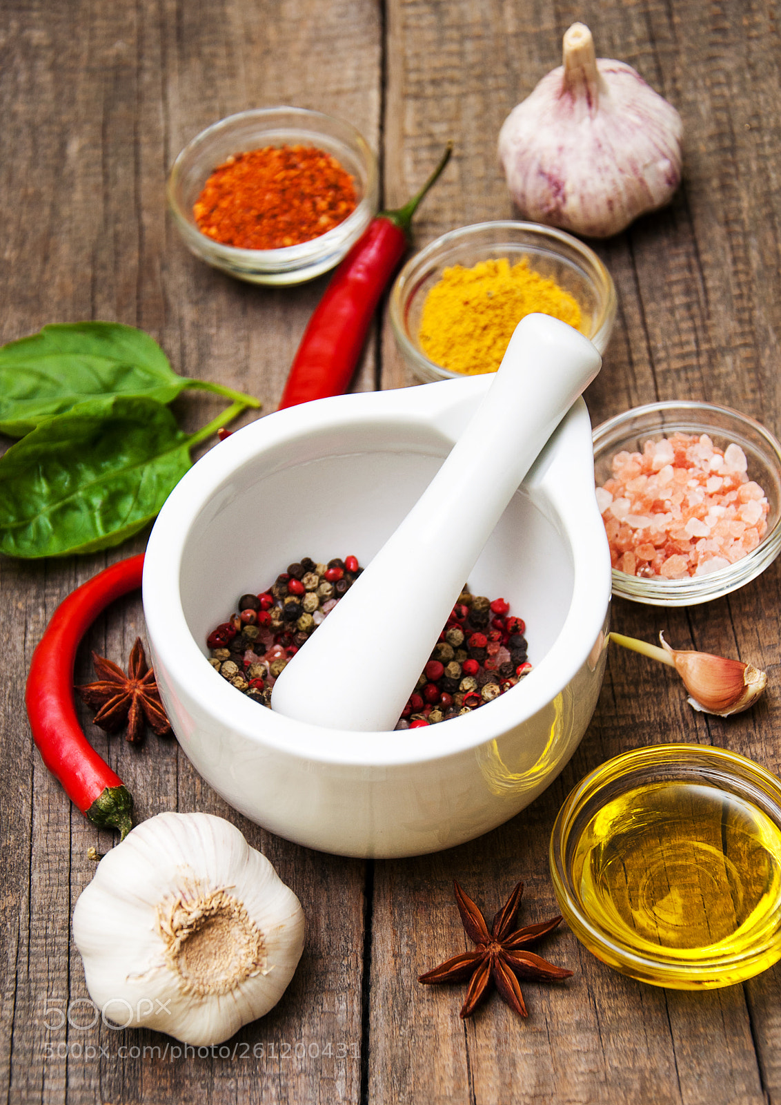 Nikon D90 sample photo. Different kind of spices photography