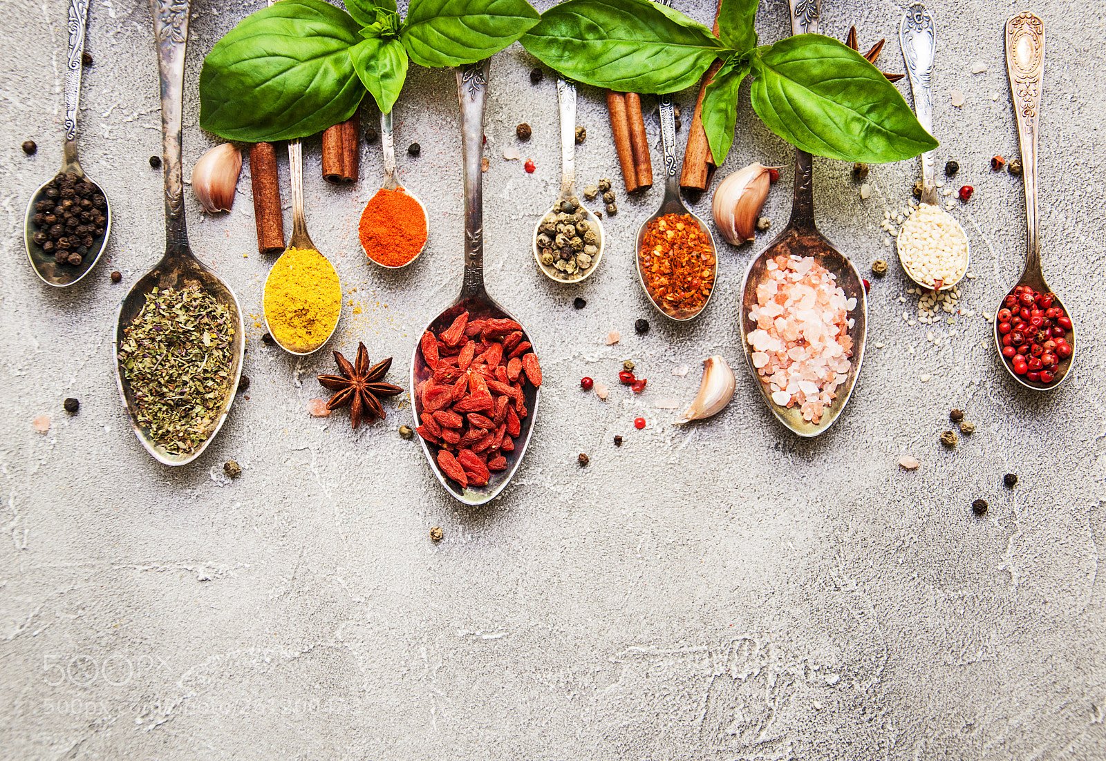 Nikon D90 sample photo. Different kind of spices photography