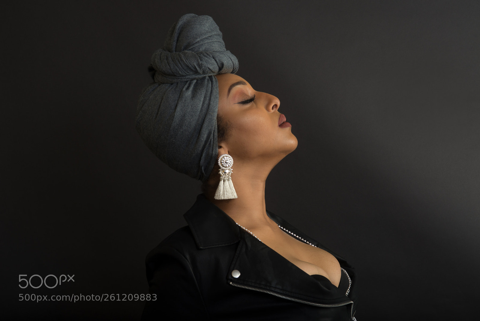Nikon D600 sample photo. Head wrap grey profile photography
