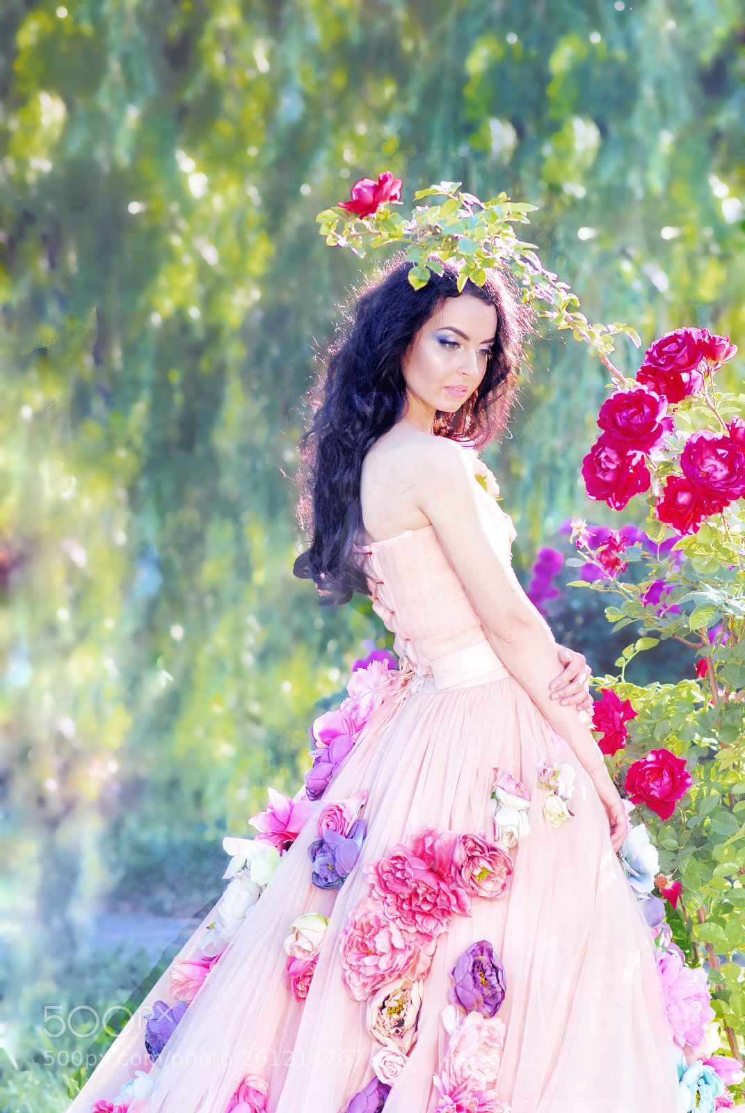 Nikon D3000 sample photo. Flowers girl photography