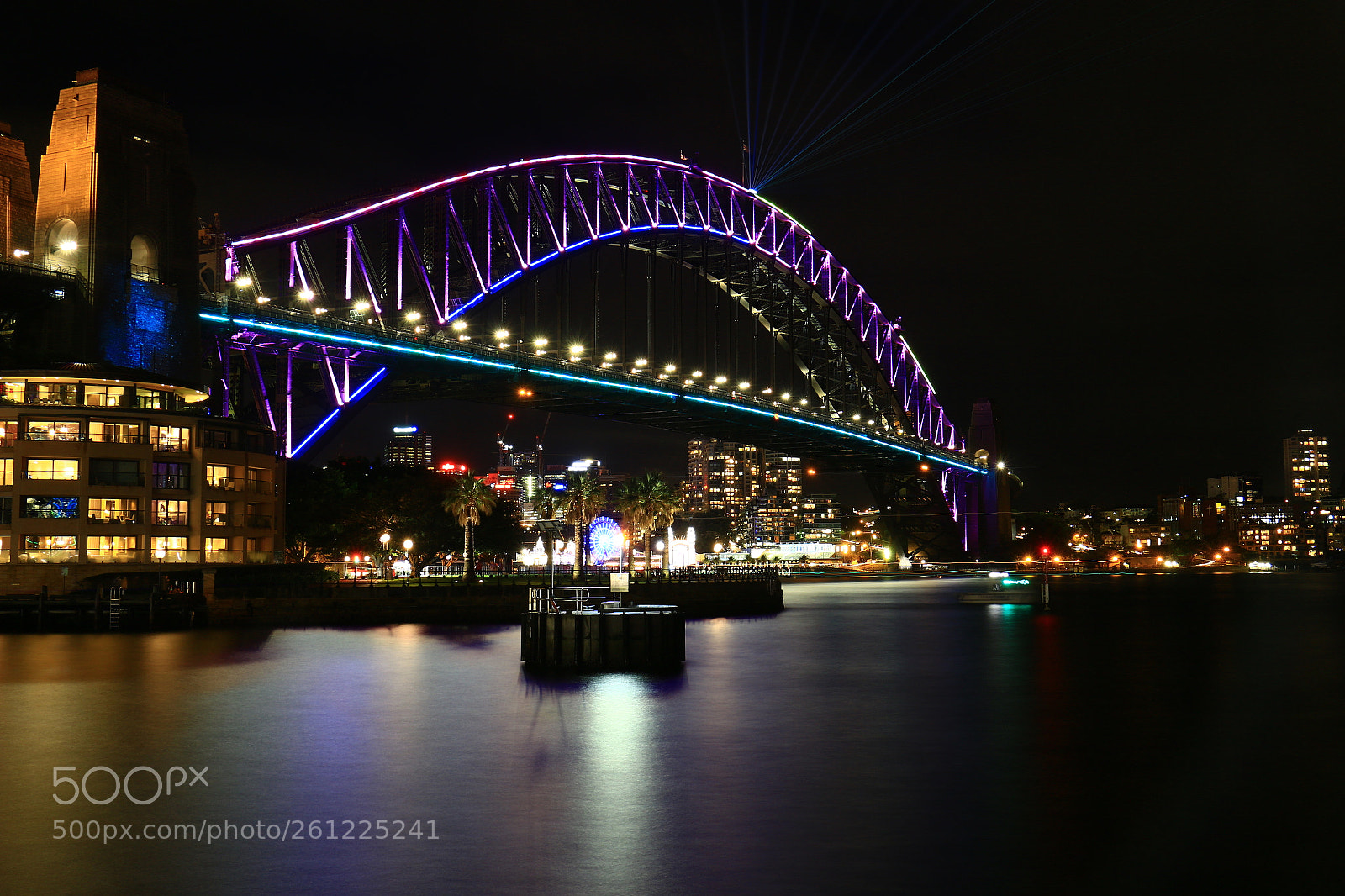 Canon EOS 70D sample photo. Sydney vivid - harbour photography