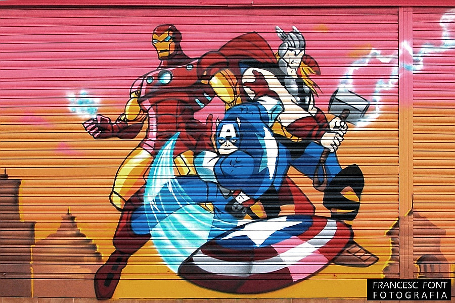 Pentax K100D Super sample photo. Graffiti: herois marvel photography