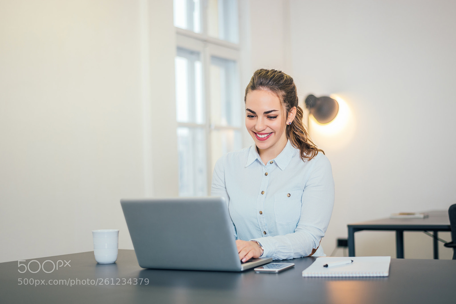 Nikon D610 sample photo. Young cheerful woman working photography