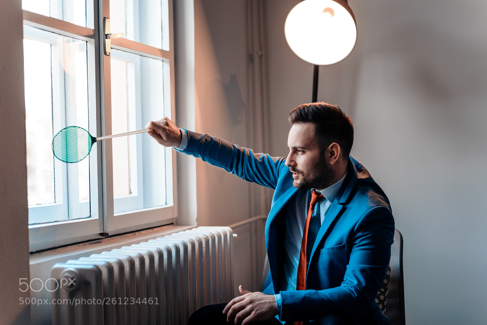 Nikon D610 sample photo. Businessman hitting a fly photography