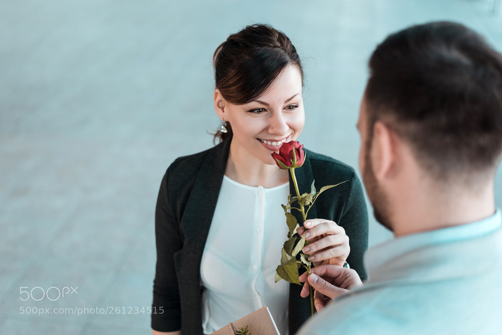 Nikon D610 sample photo. Woman smelling rose given photography