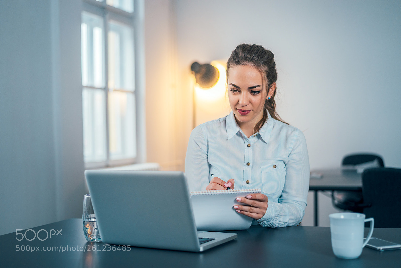Nikon D610 sample photo. Young blonde woman writing photography