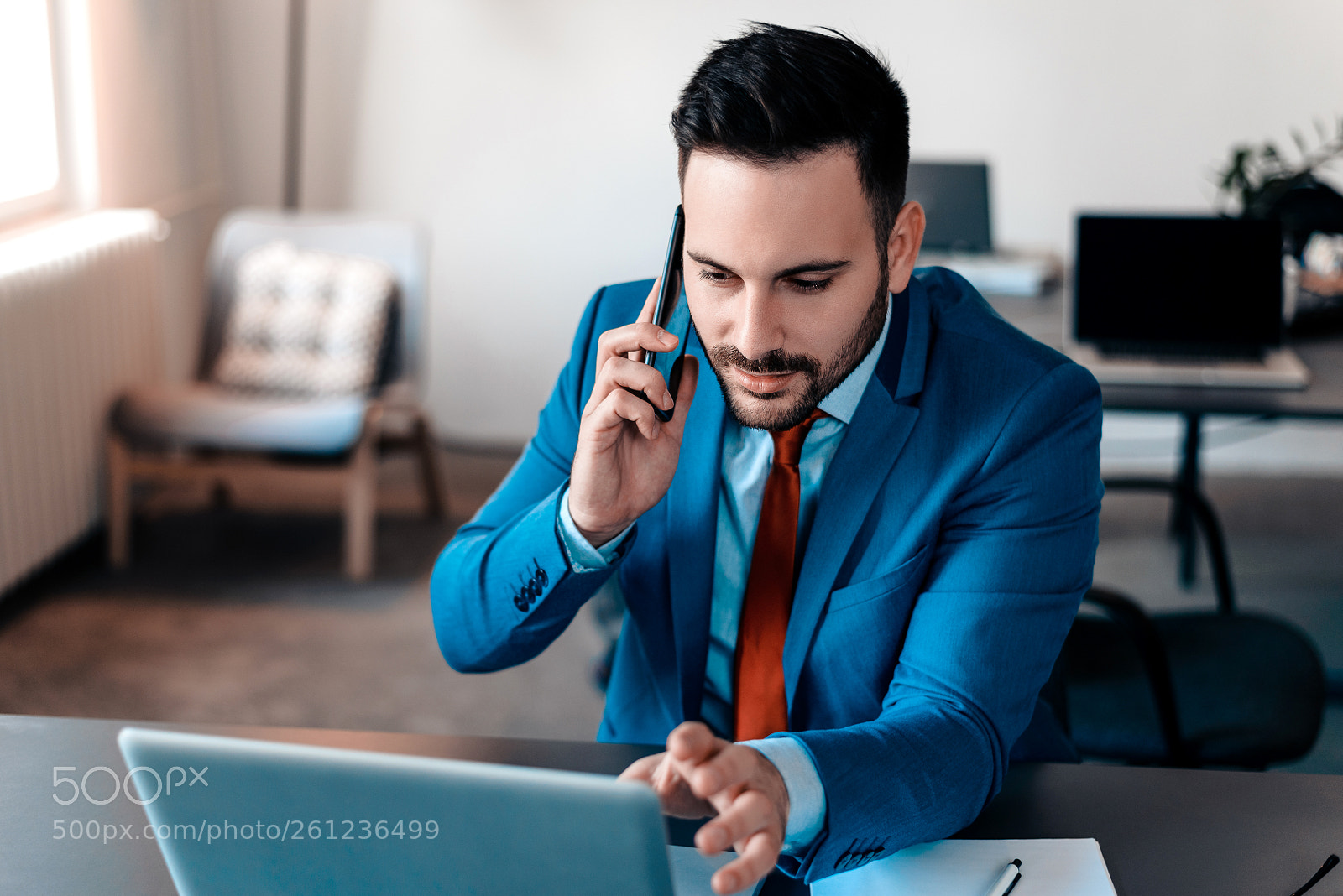 Nikon D610 sample photo. Businessman having phonecall in photography