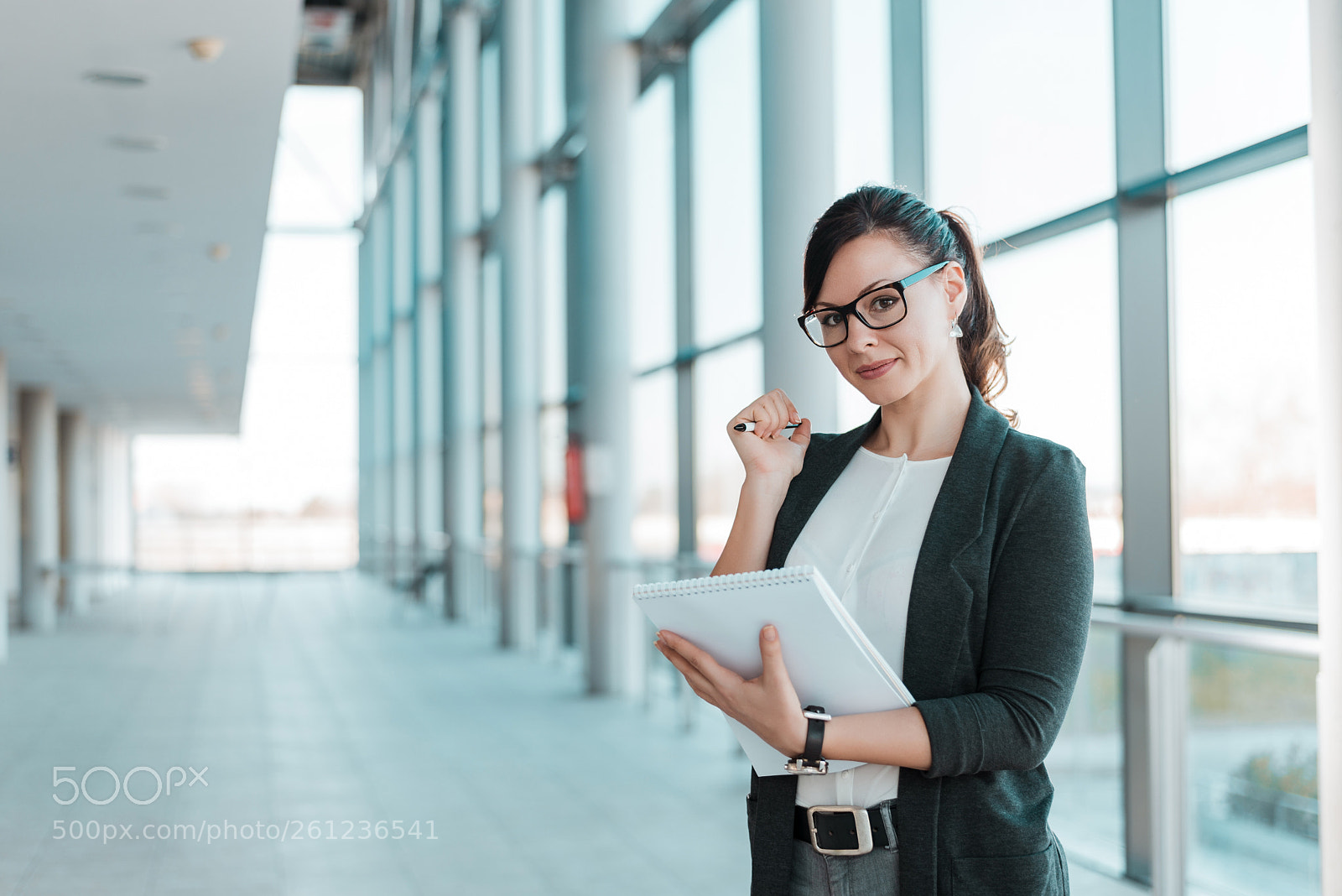 Nikon D610 sample photo. Attractive businesswoman in office photography
