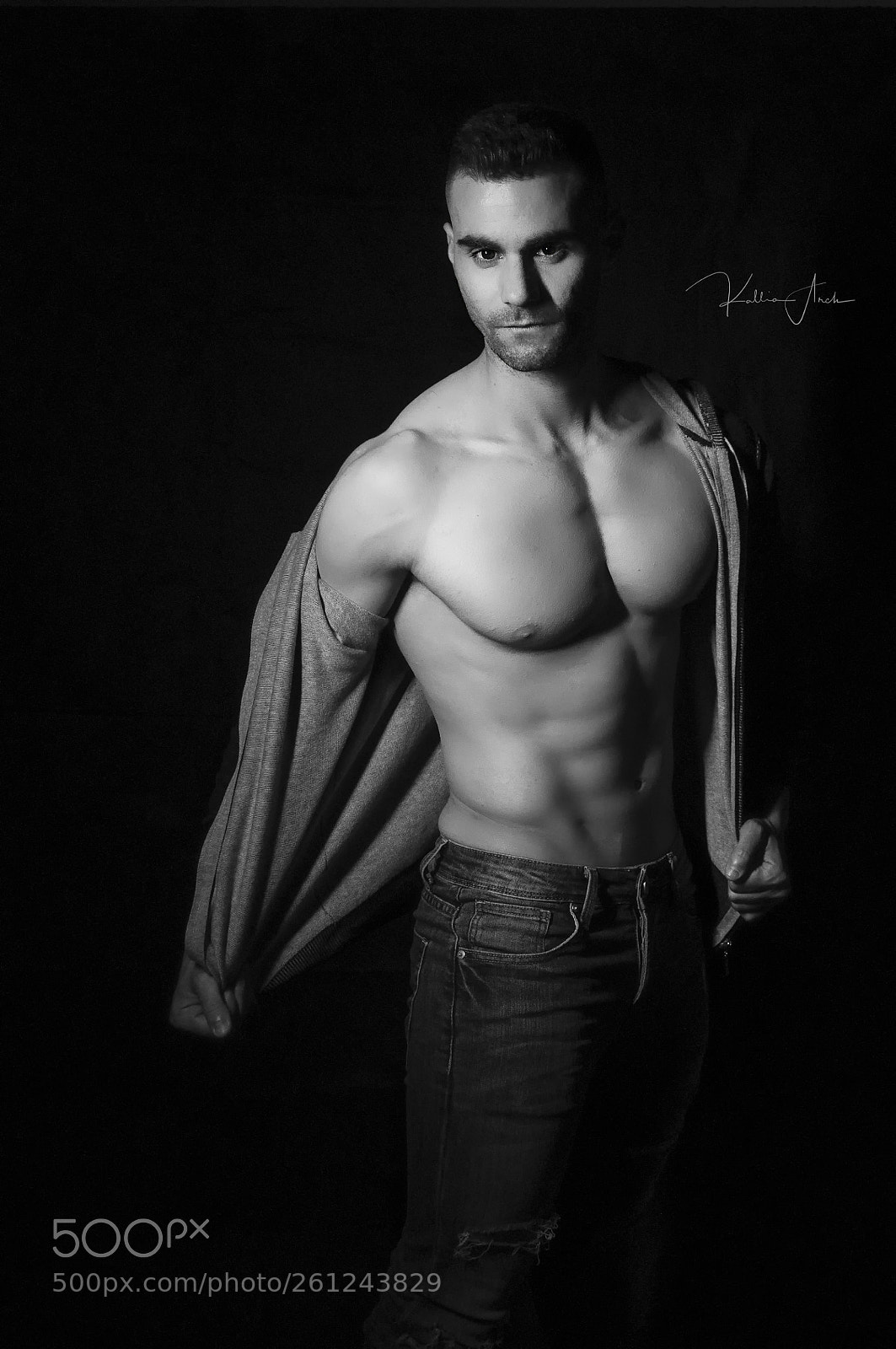 Nikon D90 sample photo. Fitness in black & white photography