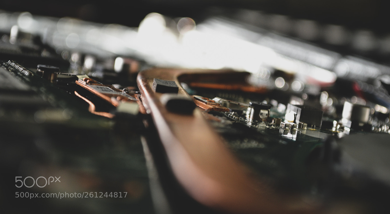 Nikon D3100 sample photo. Electronics inside a laptop photography
