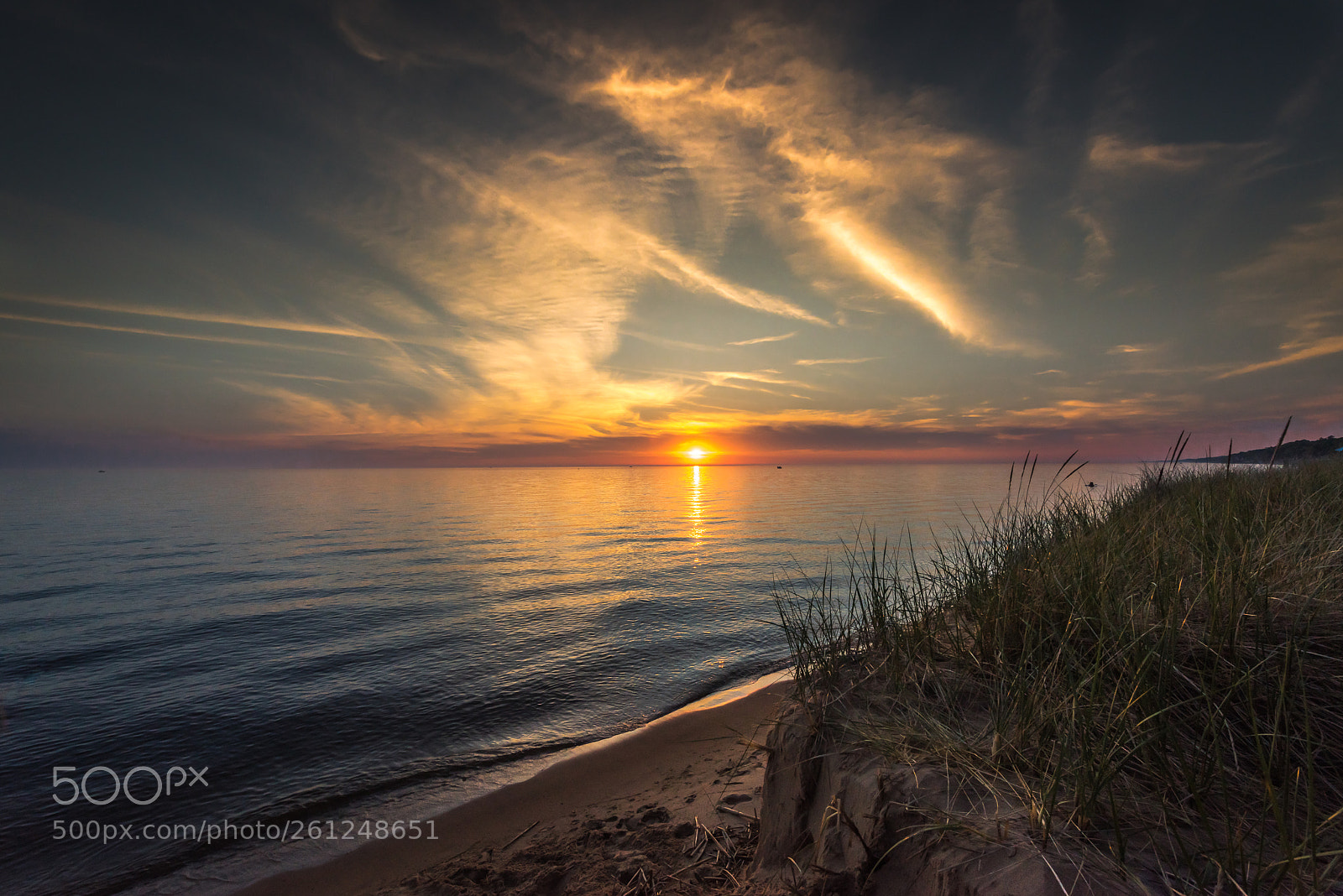 Nikon D810 sample photo. Lake michigan sunset photography