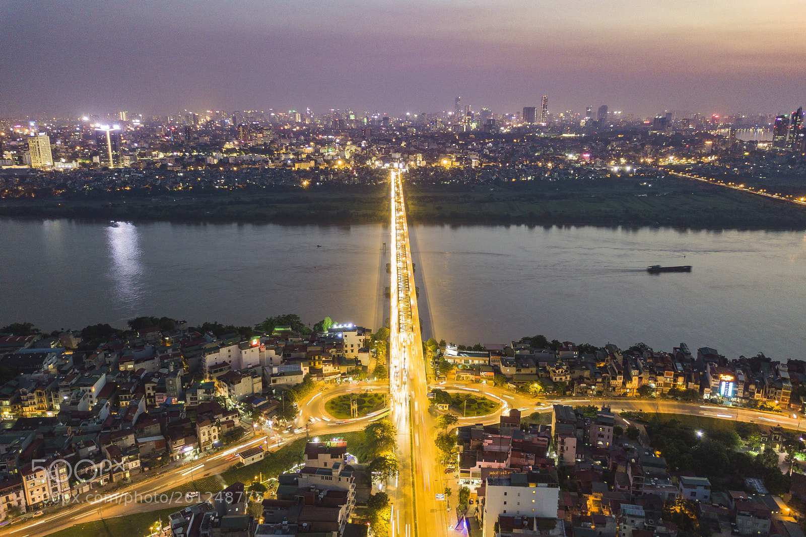 DJI FC220 sample photo. Hanoi sunset photography