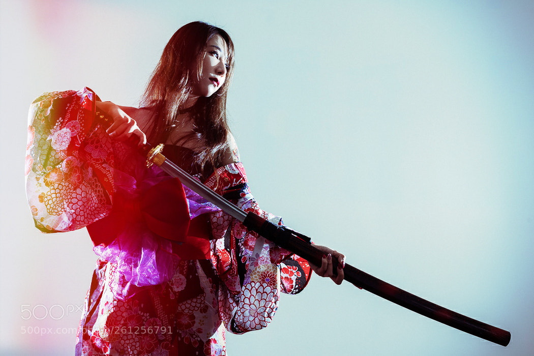Sony a7 III sample photo. Katana girl photography