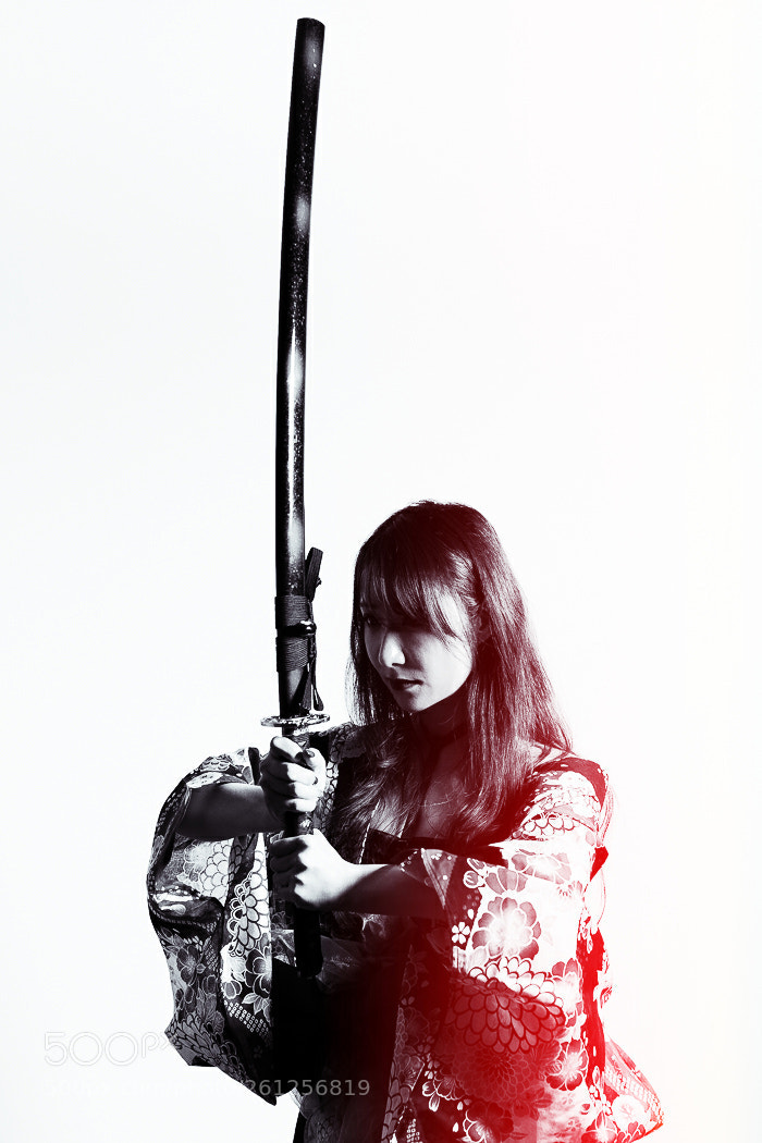 Sony a7 III sample photo. Katana girl photography