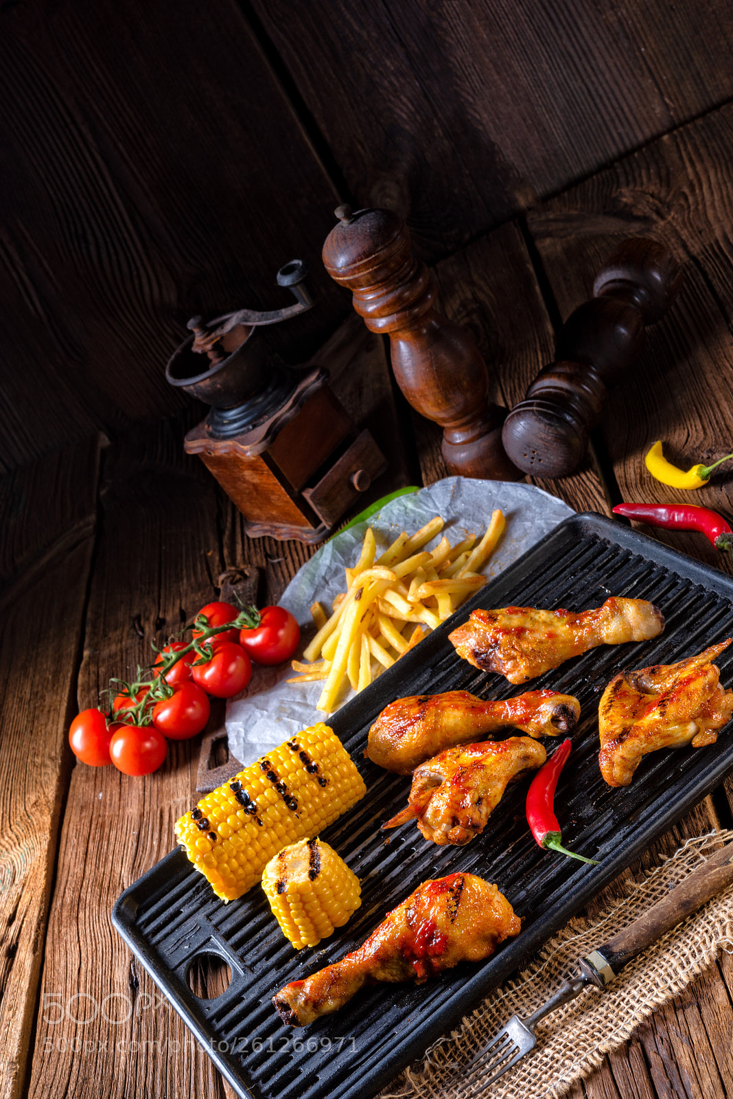 Nikon D810 sample photo. Rustic grilled chicken wings,legs,and photography