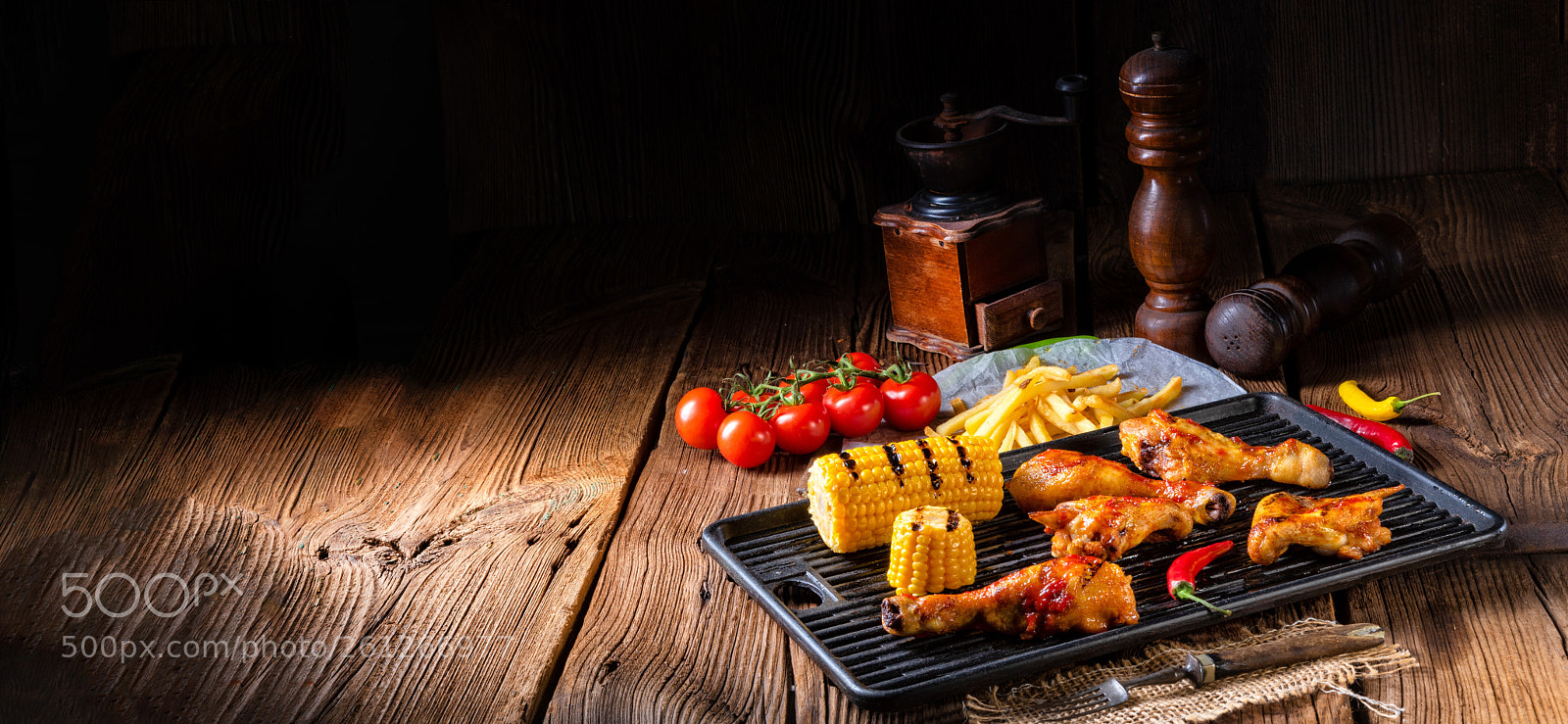 Nikon D810 sample photo. Rustic grilled chicken wings,legs,and photography