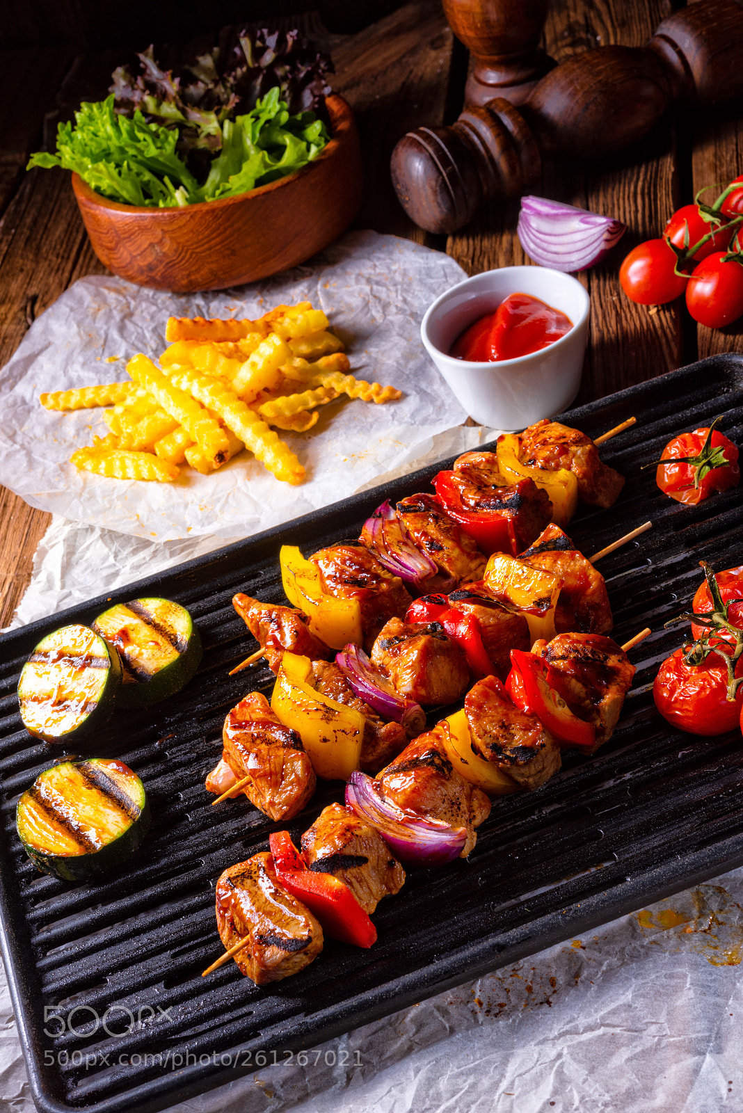 Nikon D810 sample photo. Rustic shish kebab skewers photography