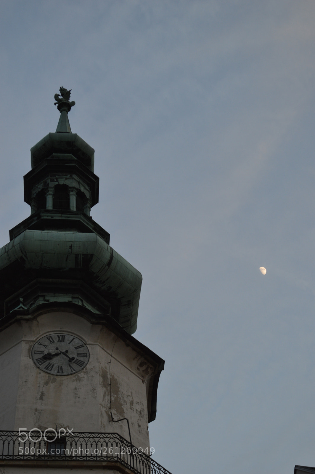 Nikon D3200 sample photo. Clocktower // moon photography