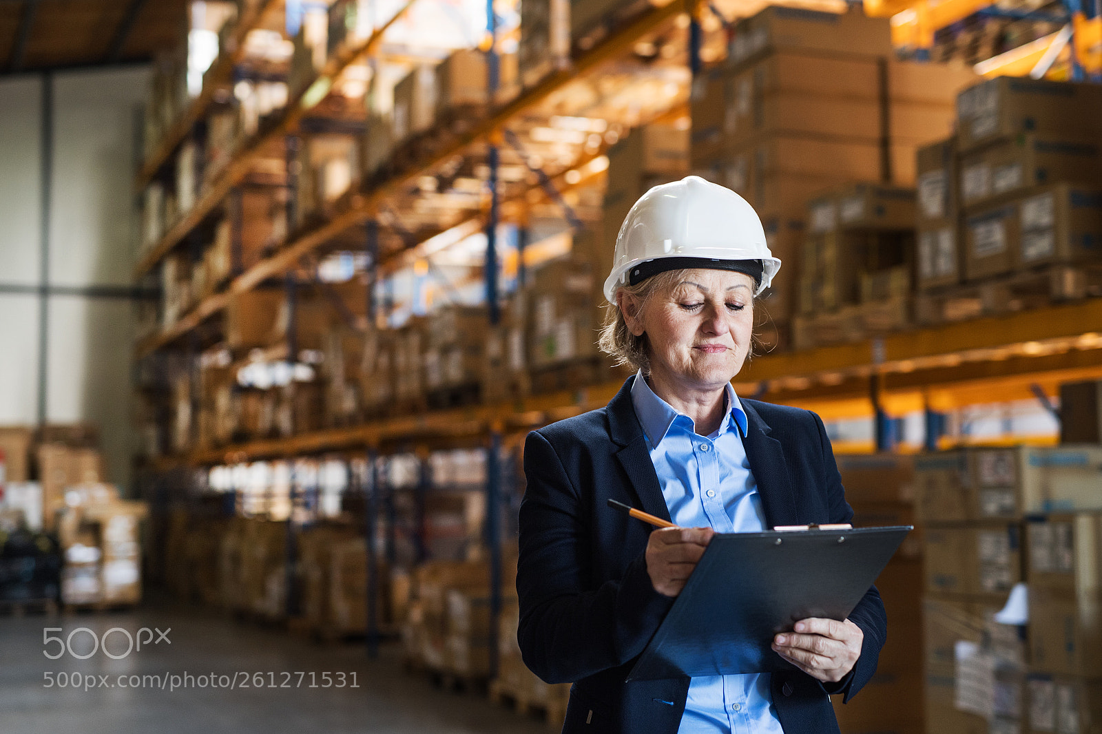 Nikon D5 sample photo. Senior woman warehouse manager photography