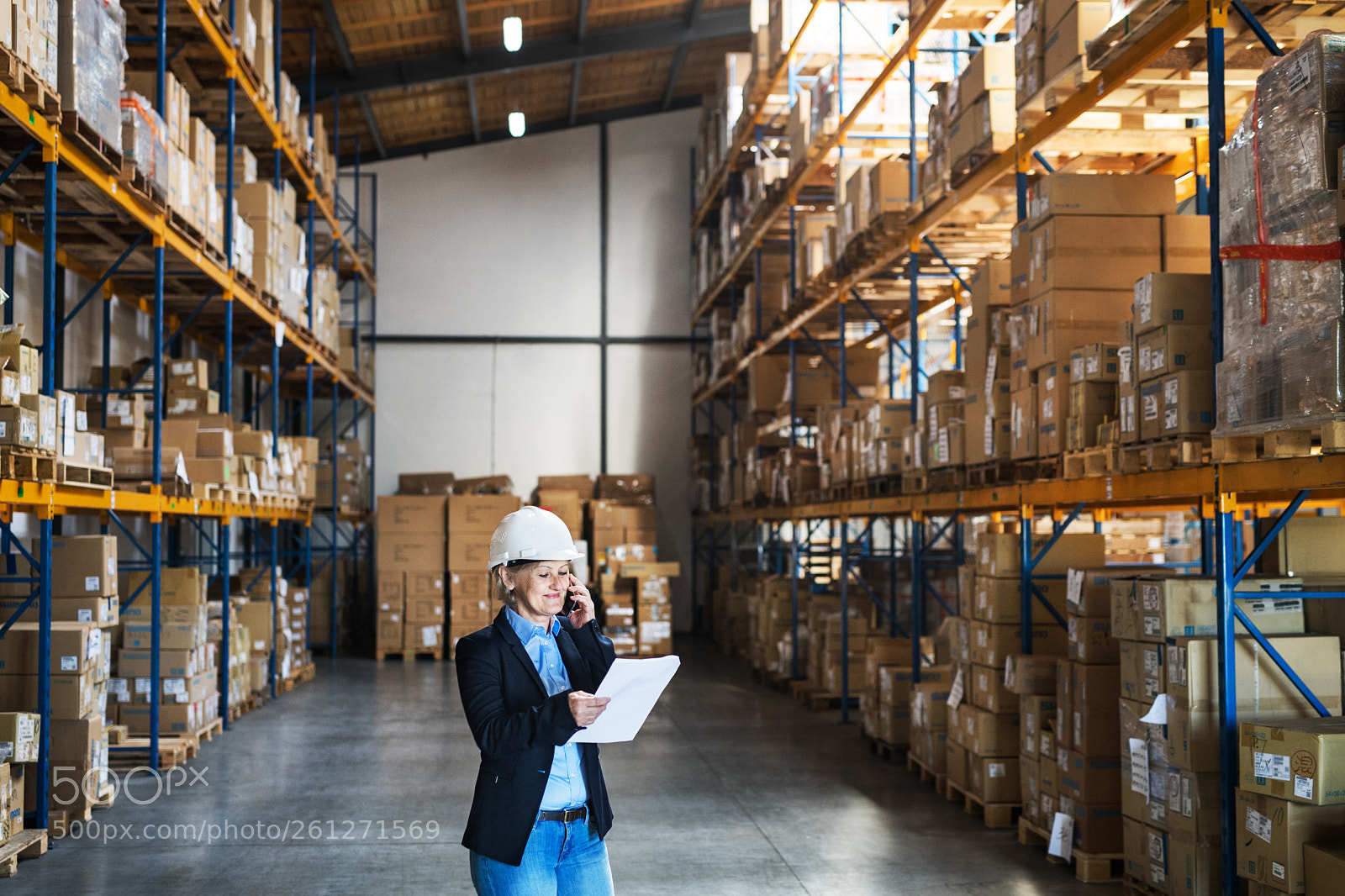 Nikon D5 sample photo. Senior woman warehouse manager photography