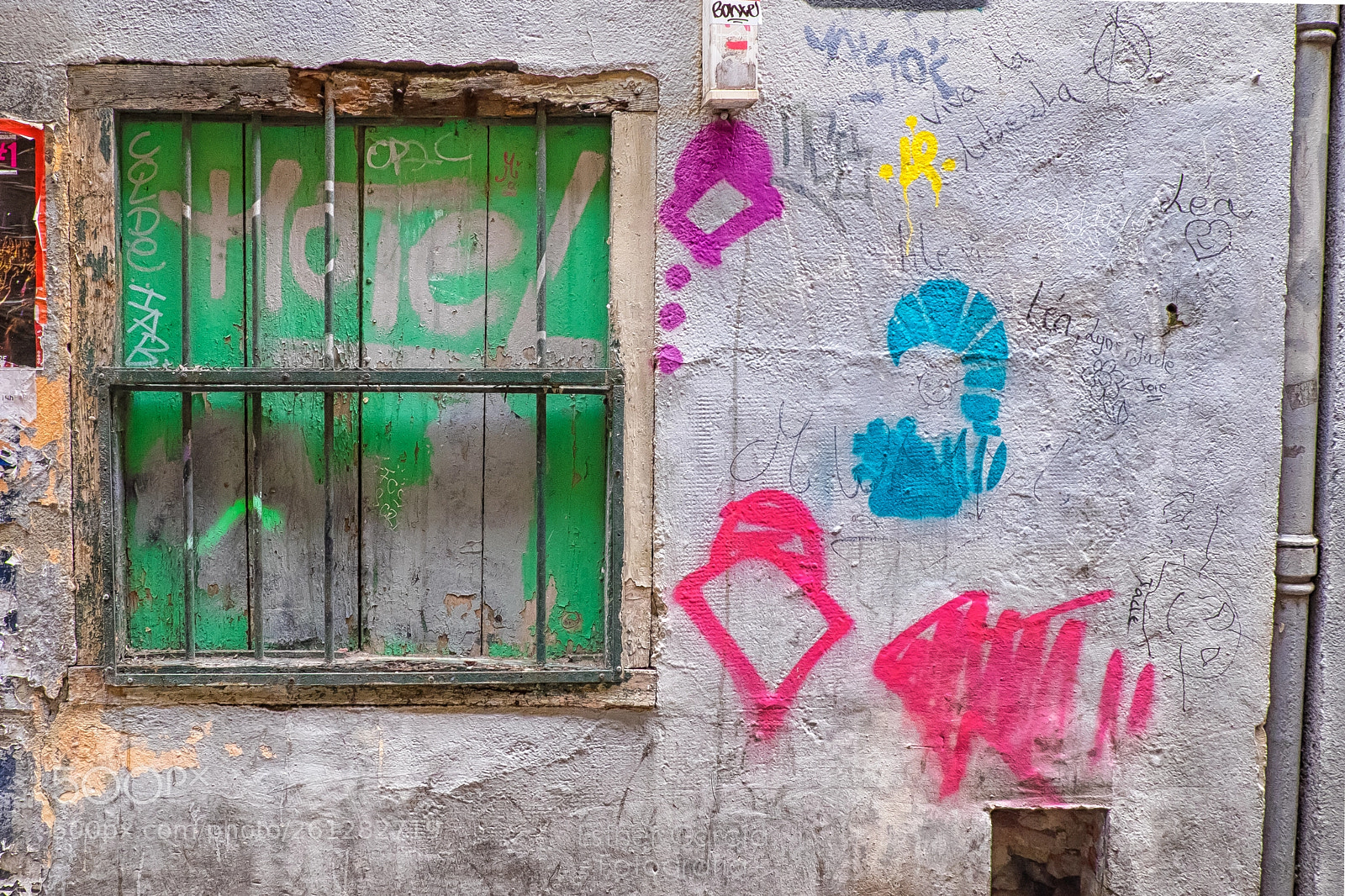 Fujifilm X-T1 sample photo. Window with graffiti photography