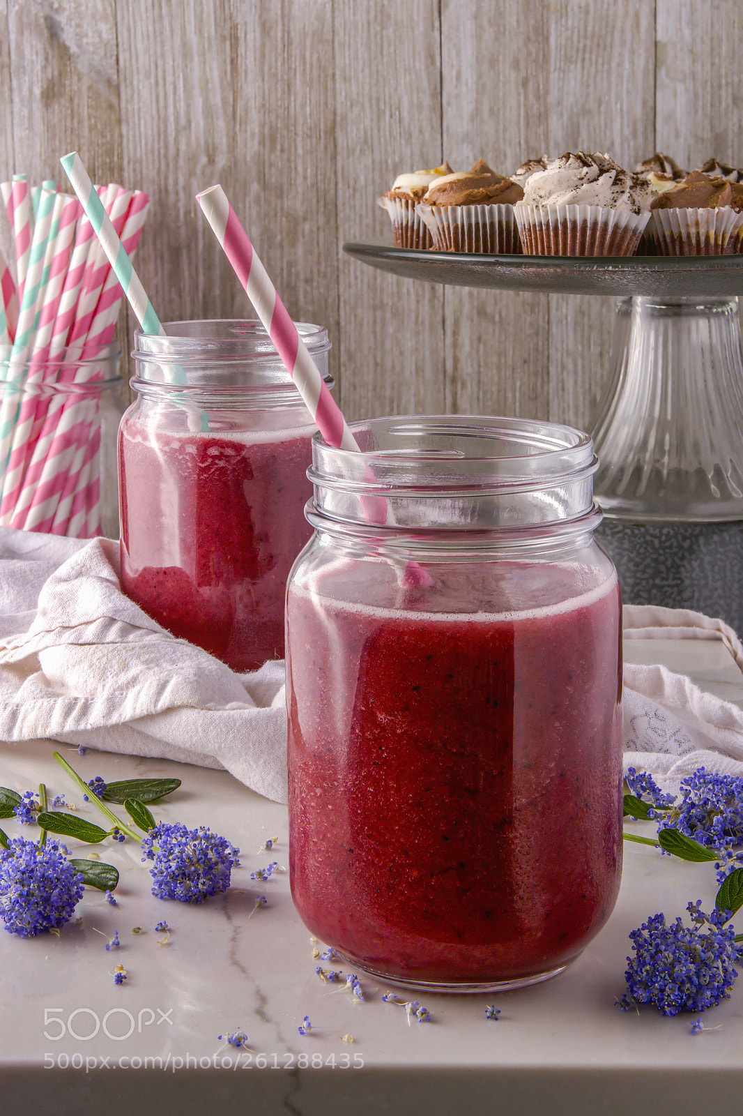 Nikon D7100 sample photo. Berry smoothie on marble photography